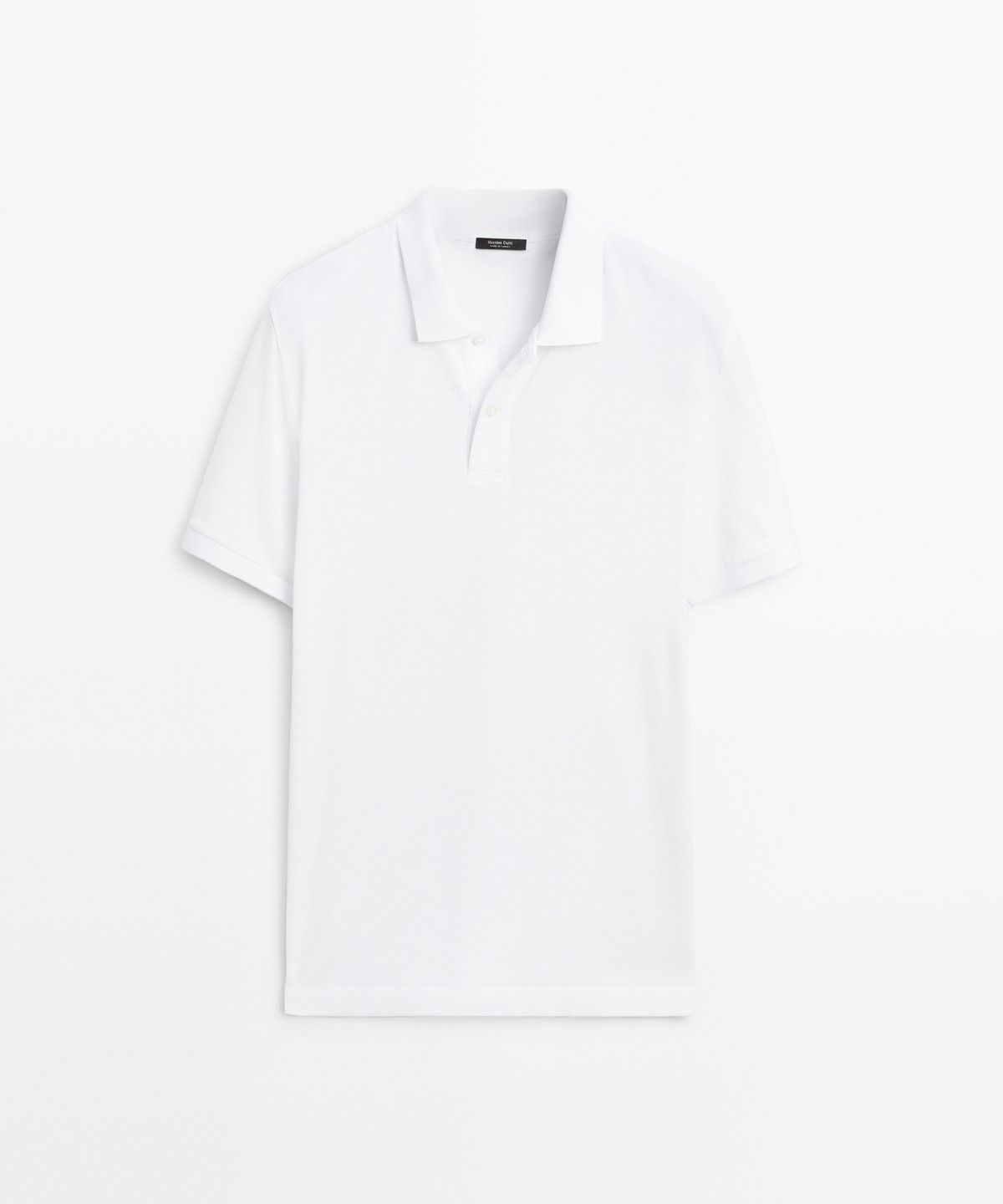 마시모두띠(MASSIMO DUTTI) 마이크로 텍스처드 코튼 피케 폴로 셔츠