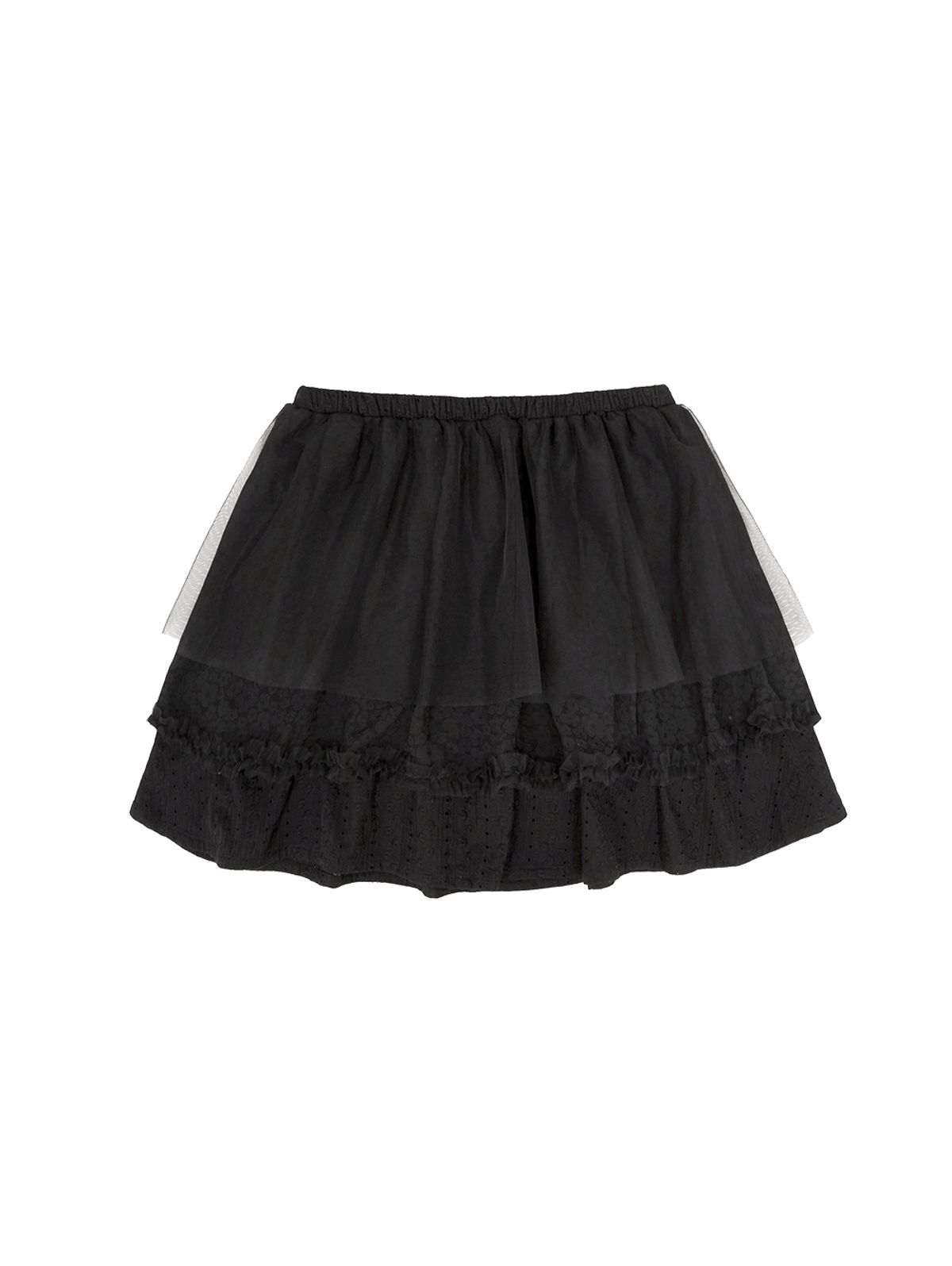 뚜오미오(TUOMIO) EYELET TUTU SKIRT [BLACK]