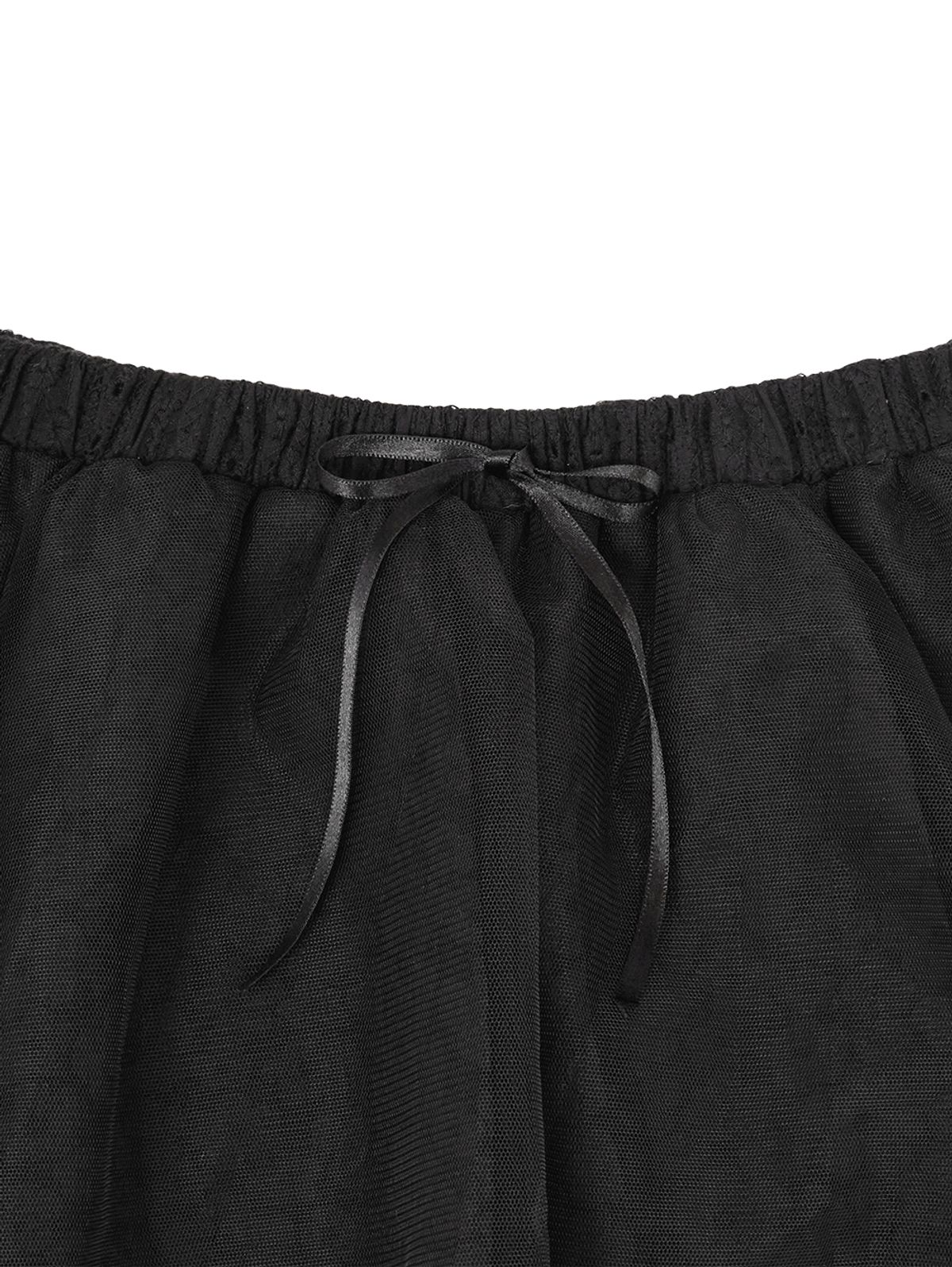 뚜오미오(TUOMIO) EYELET TUTU SKIRT [BLACK]