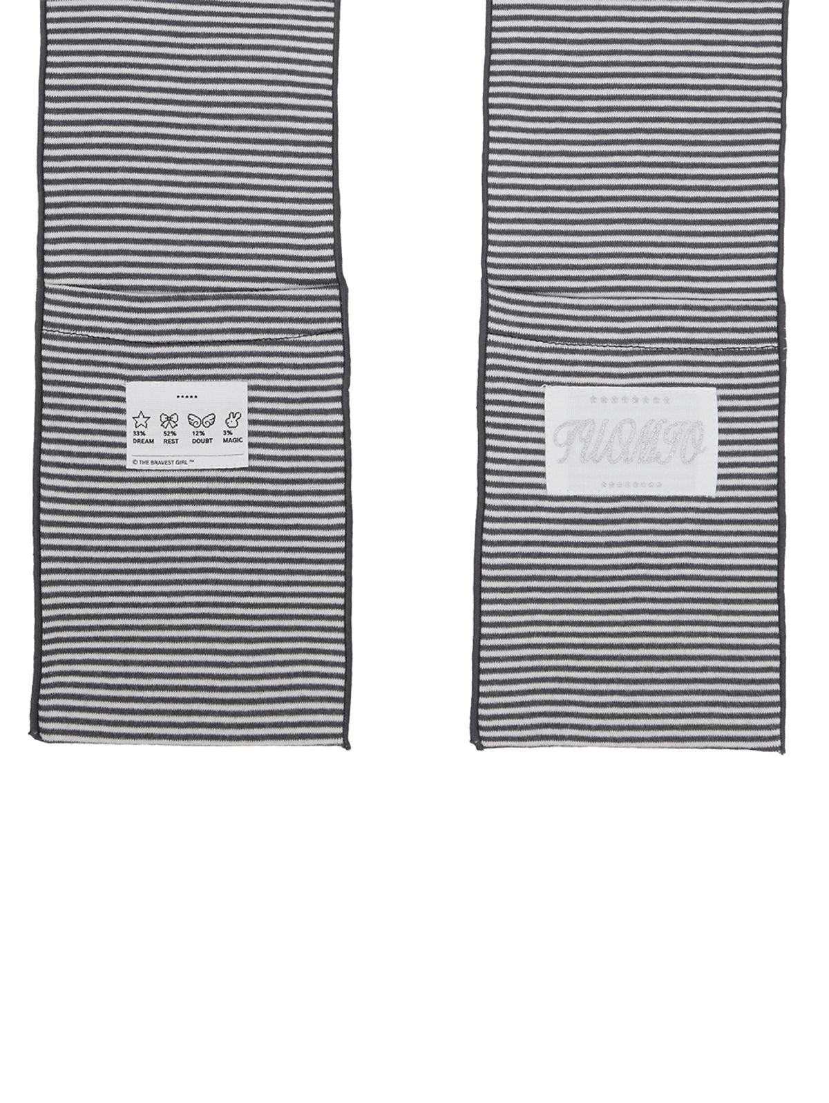 뚜오미오(TUOMIO) STRIPE POCKET SCARF [CHARCOAL]
