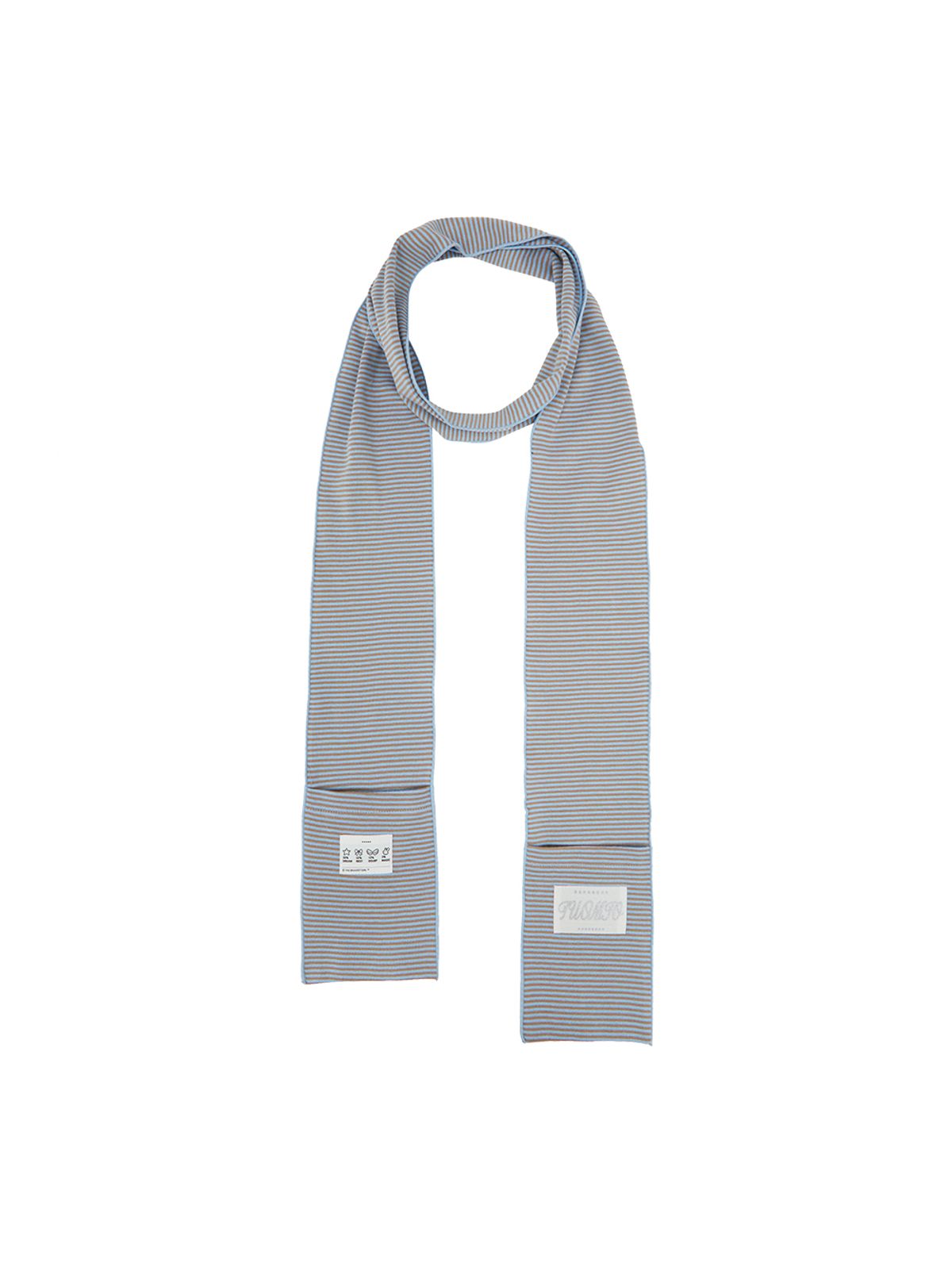 뚜오미오(TUOMIO) STRIPE POCKET SCARF [BABY BLUE]