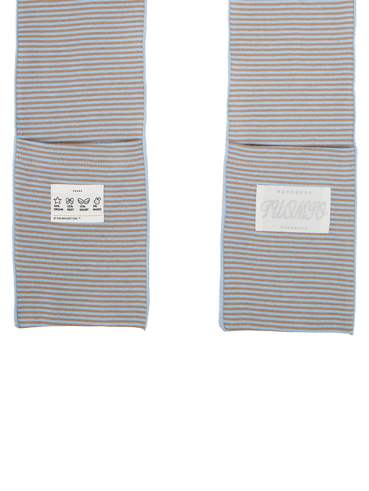 뚜오미오(TUOMIO) STRIPE POCKET SCARF [BABY BLUE]