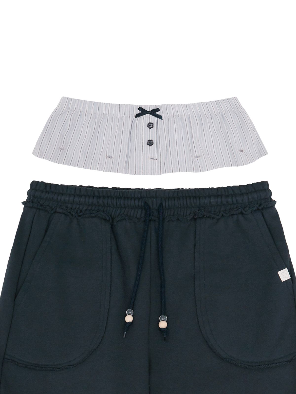 뚜오미오(TUOMIO) DETACHABLE BERMUDA SWEATPANTS [NAVY]