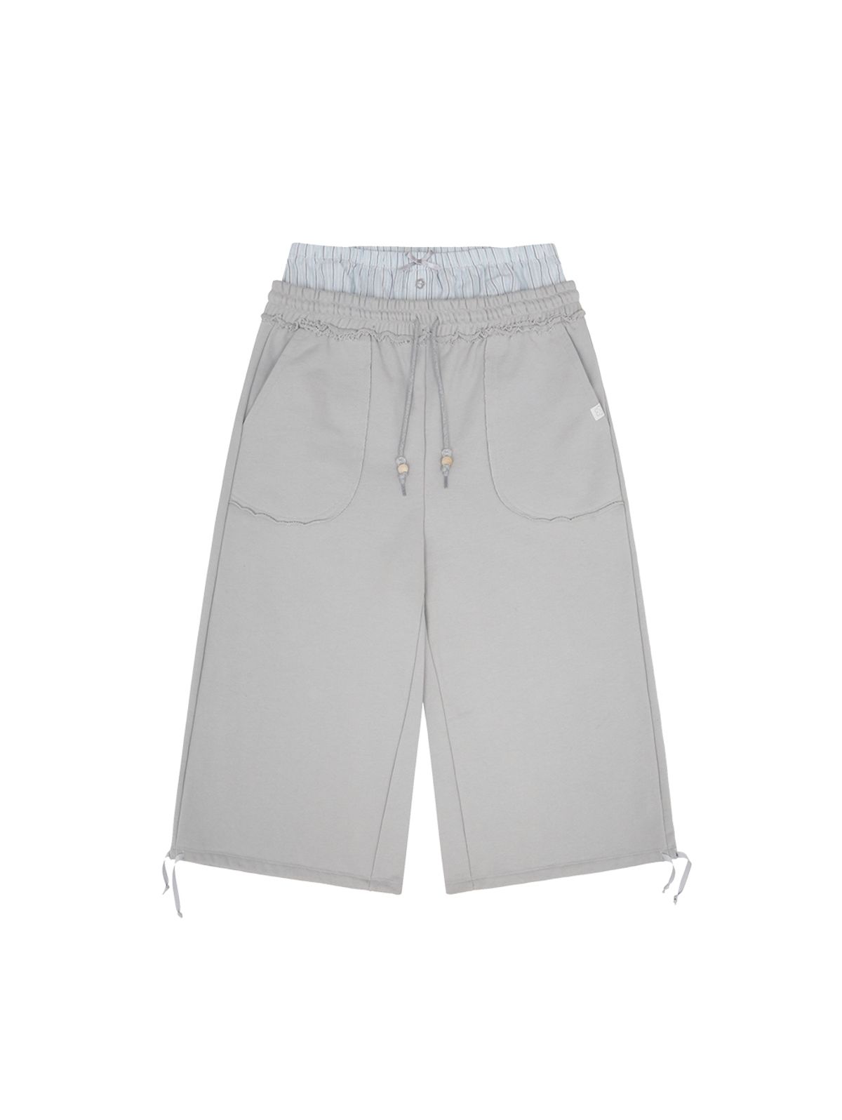 뚜오미오(TUOMIO) DETACHABLE BERMUDA SWEATPANTS [GREY]