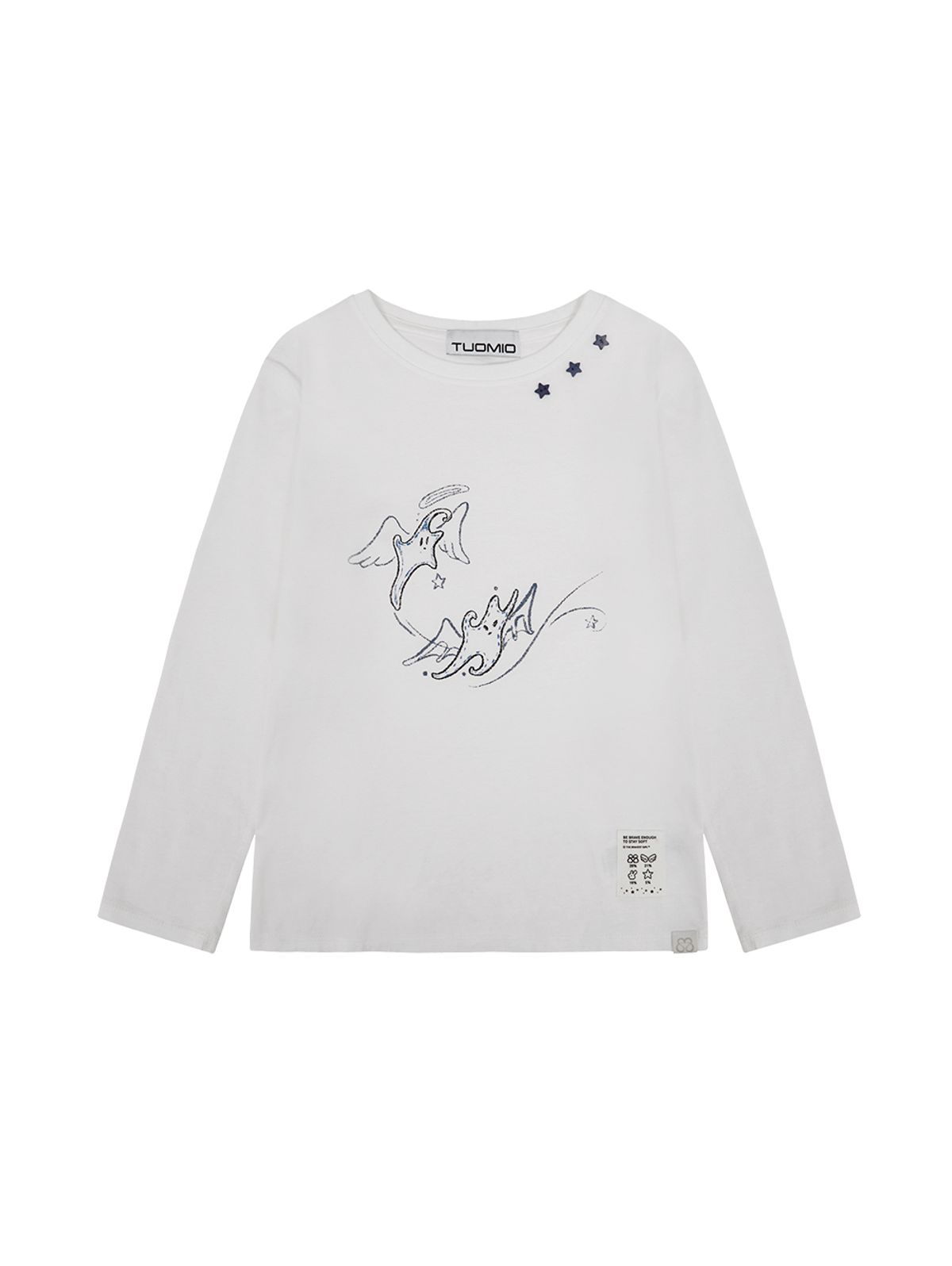 뚜오미오(TUOMIO) STAR DOODLE CAPRI T-SHIRT [WHITE]