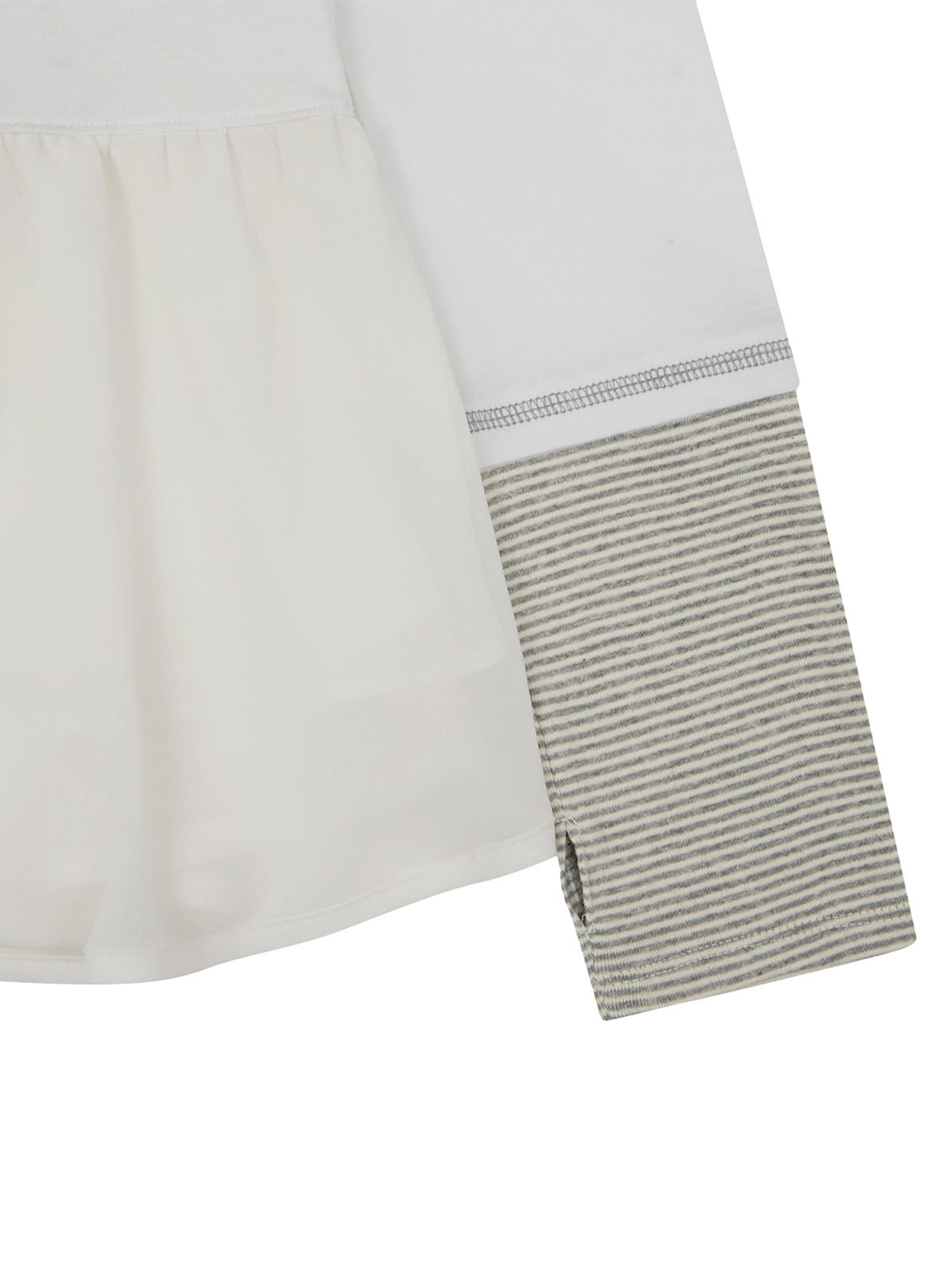 뚜오미오(TUOMIO) LAYERED TAIL RIBBON TOP [WHITE]
