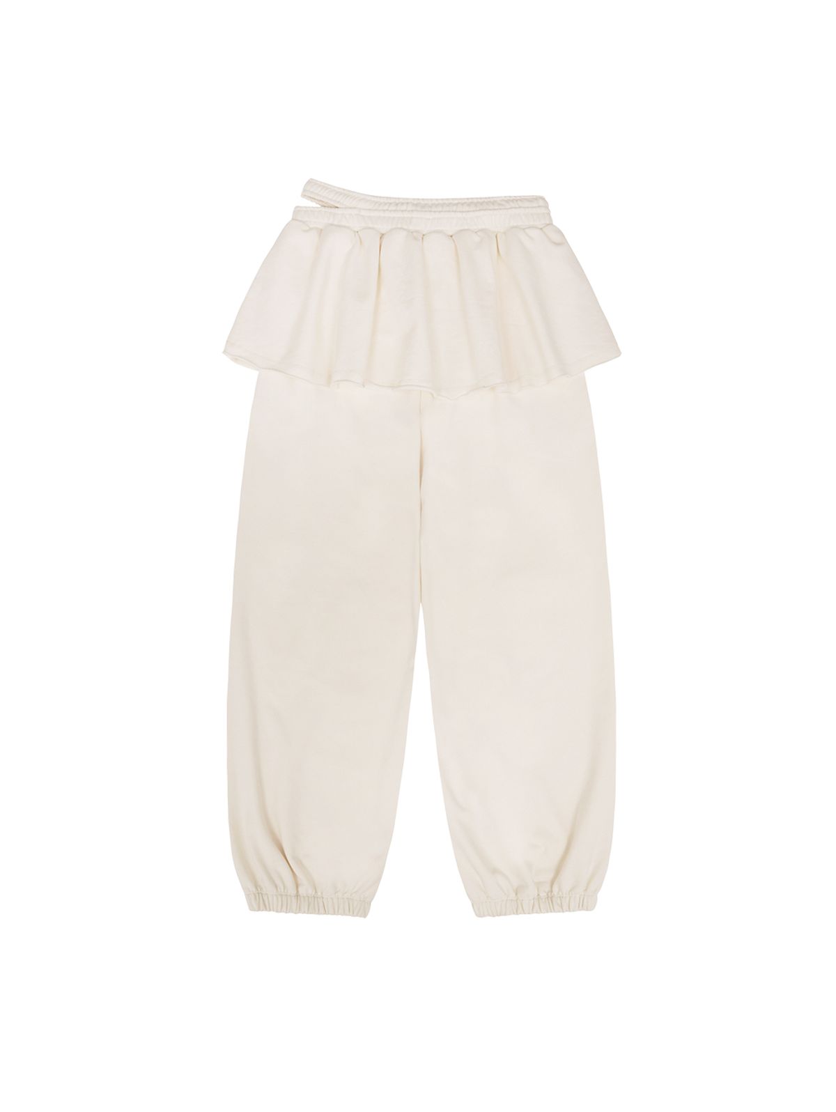 뚜오미오(TUOMIO) PIXEL GRAPHIC SKIRT SWEATPANTS [CREAM]