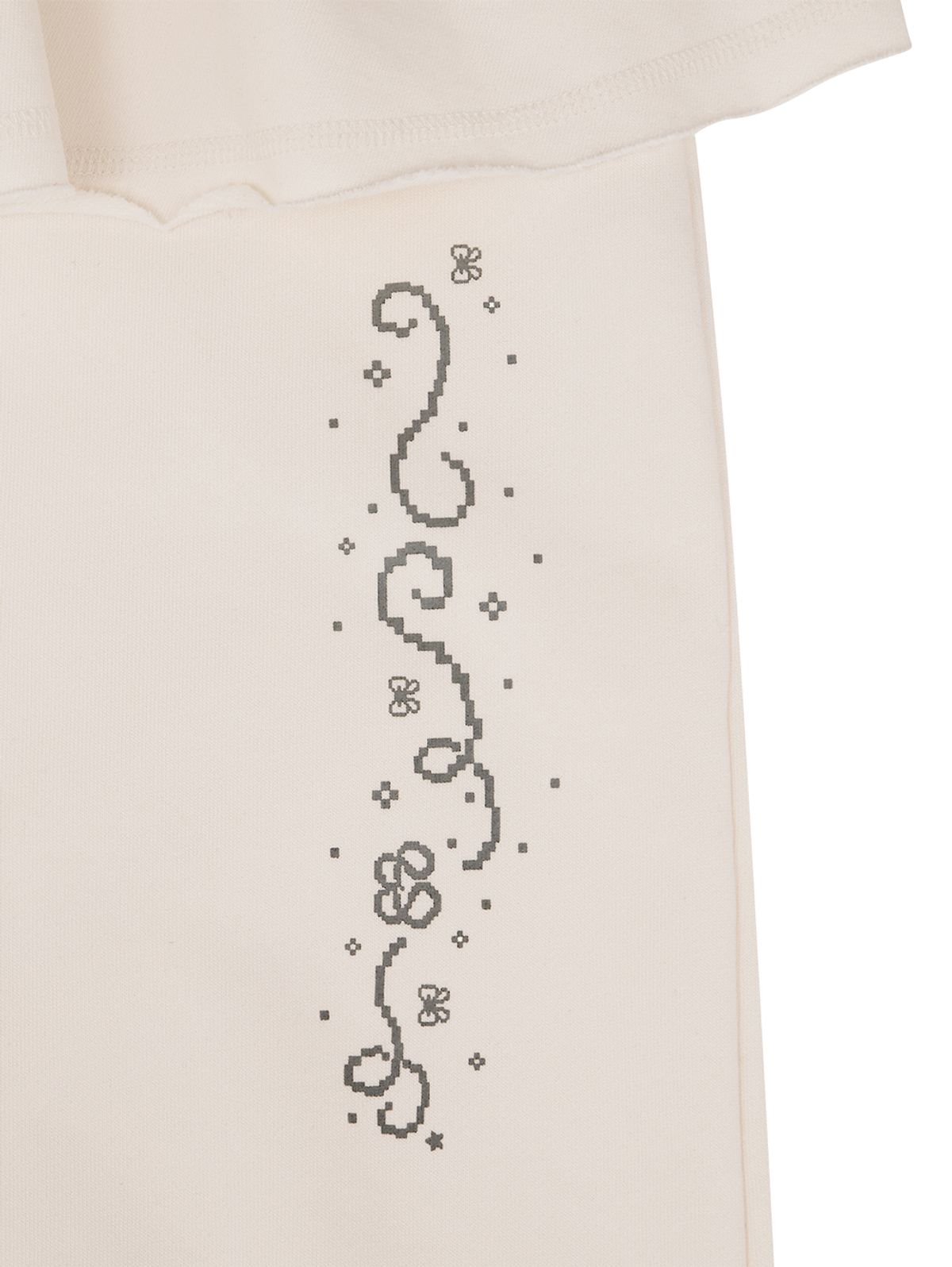 뚜오미오(TUOMIO) PIXEL GRAPHIC SKIRT SWEATPANTS [CREAM]