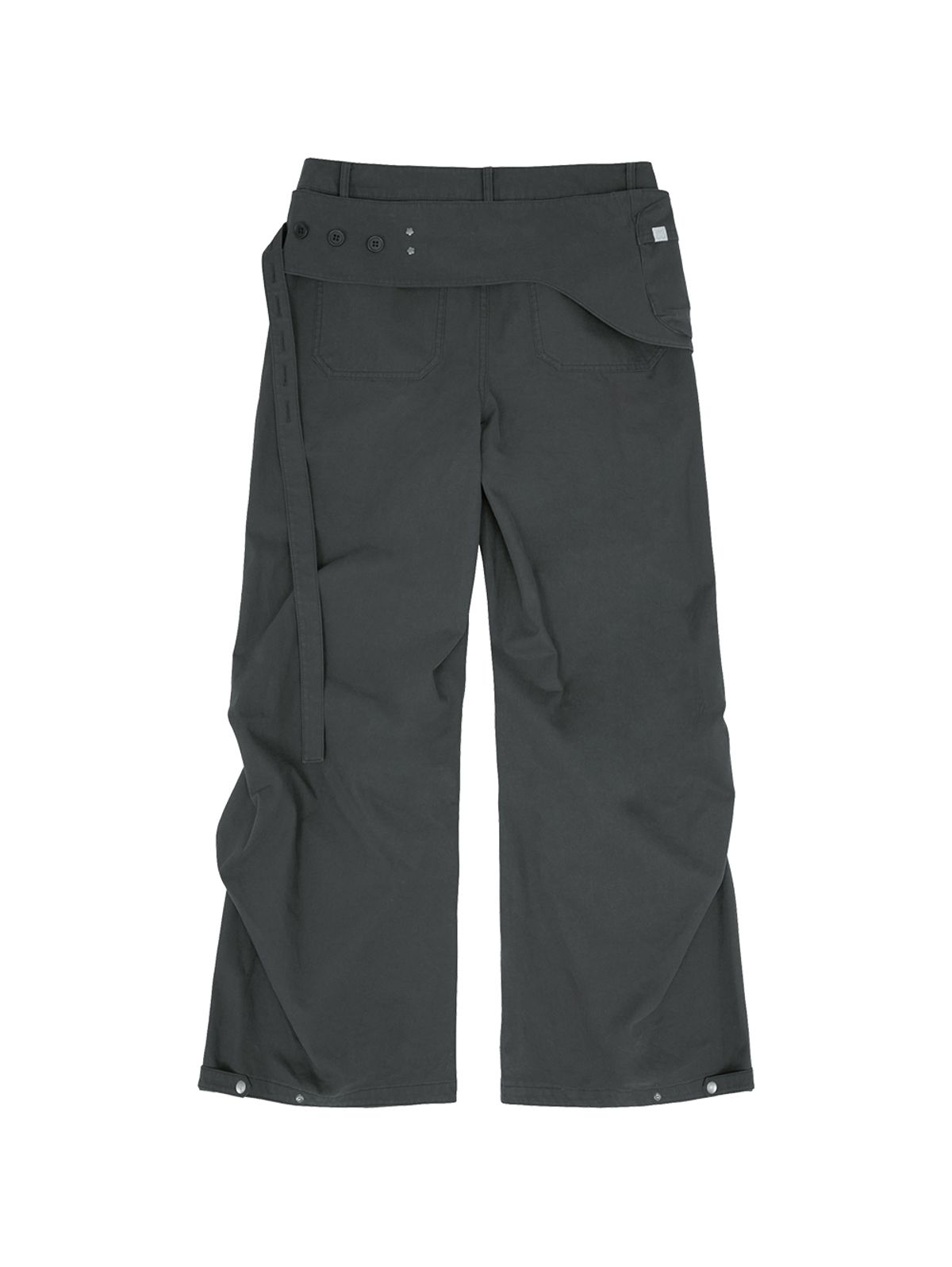 뚜오미오(TUOMIO) WASHED BELT BAG PANTS [CHARCOAL]
