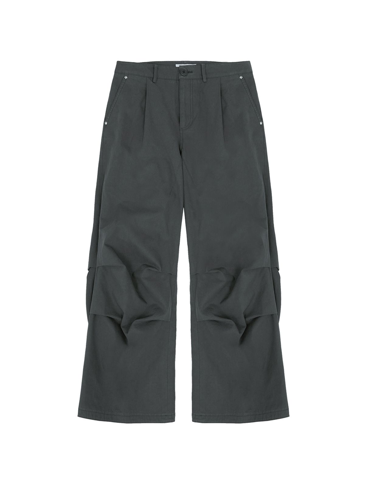뚜오미오(TUOMIO) WASHED BELT BAG PANTS [CHARCOAL]