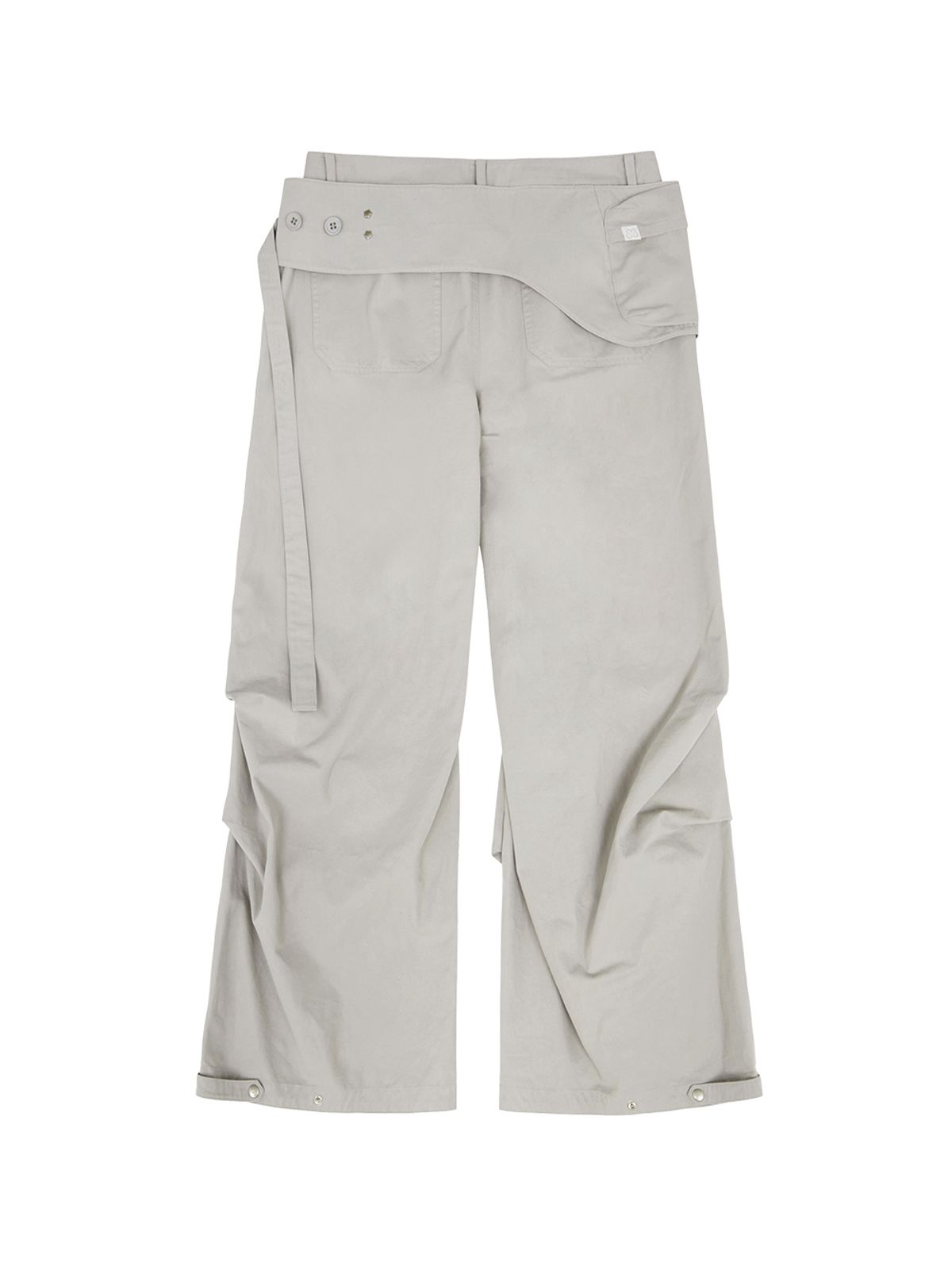 뚜오미오(TUOMIO) WASHED BELT BAG PANTS [LIGHT GREY]