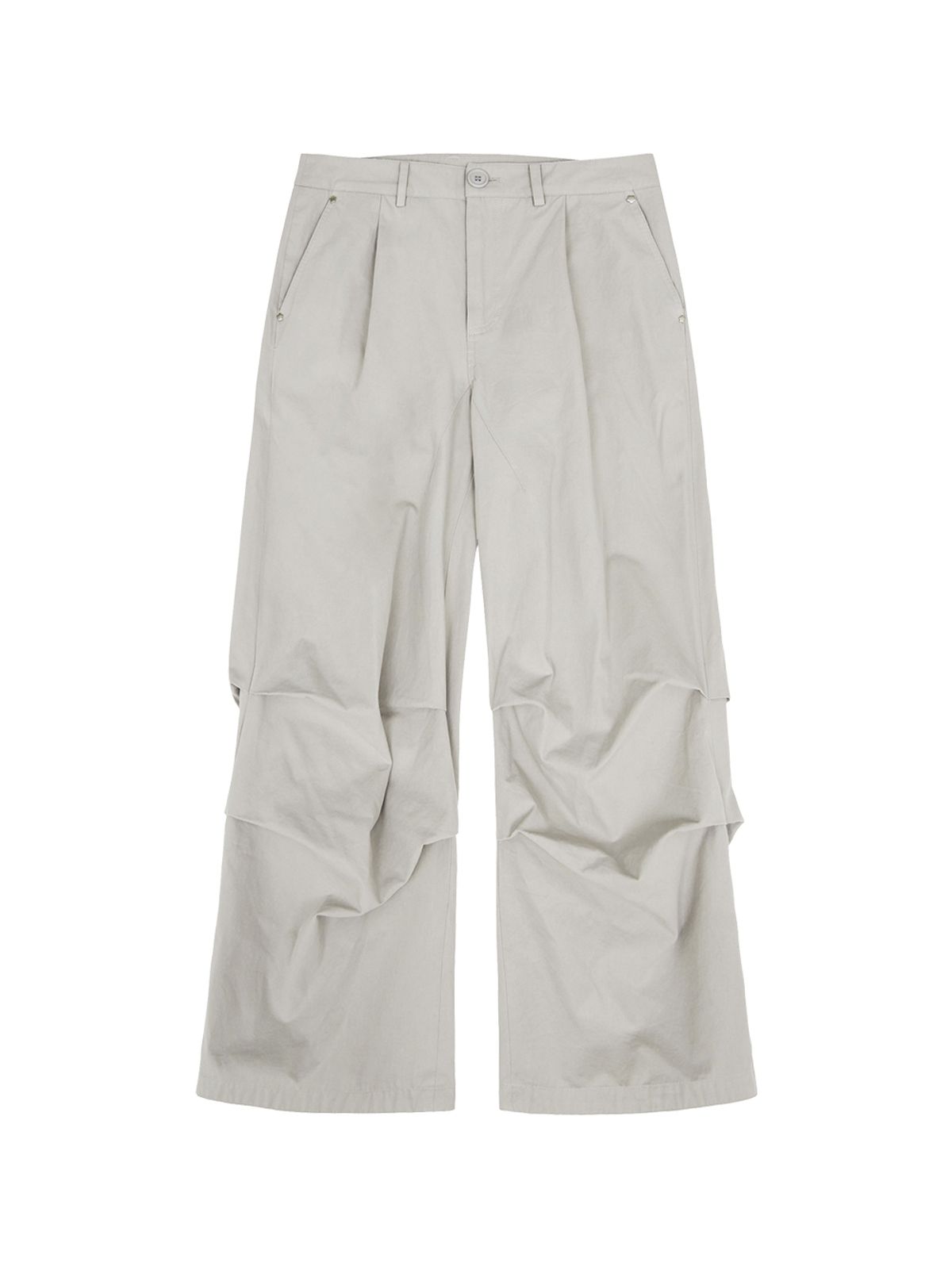 뚜오미오(TUOMIO) WASHED BELT BAG PANTS [LIGHT GREY]