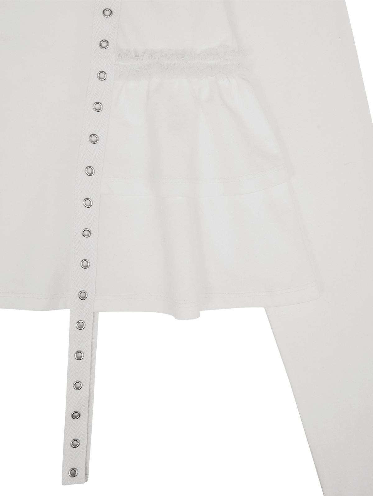 뚜오미오(TUOMIO) RUFFLE BELTED LONG SLEEVES [WHITE]
