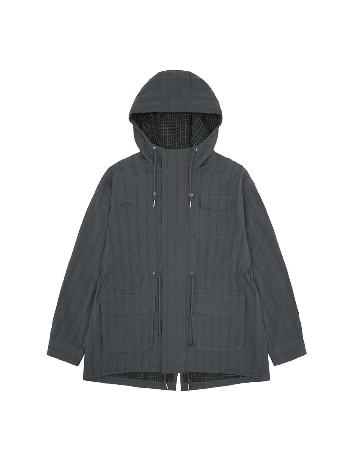 뚜오미오(TUOMIO) STAR BUTTON FIELD JACKET [CHARCOAL]