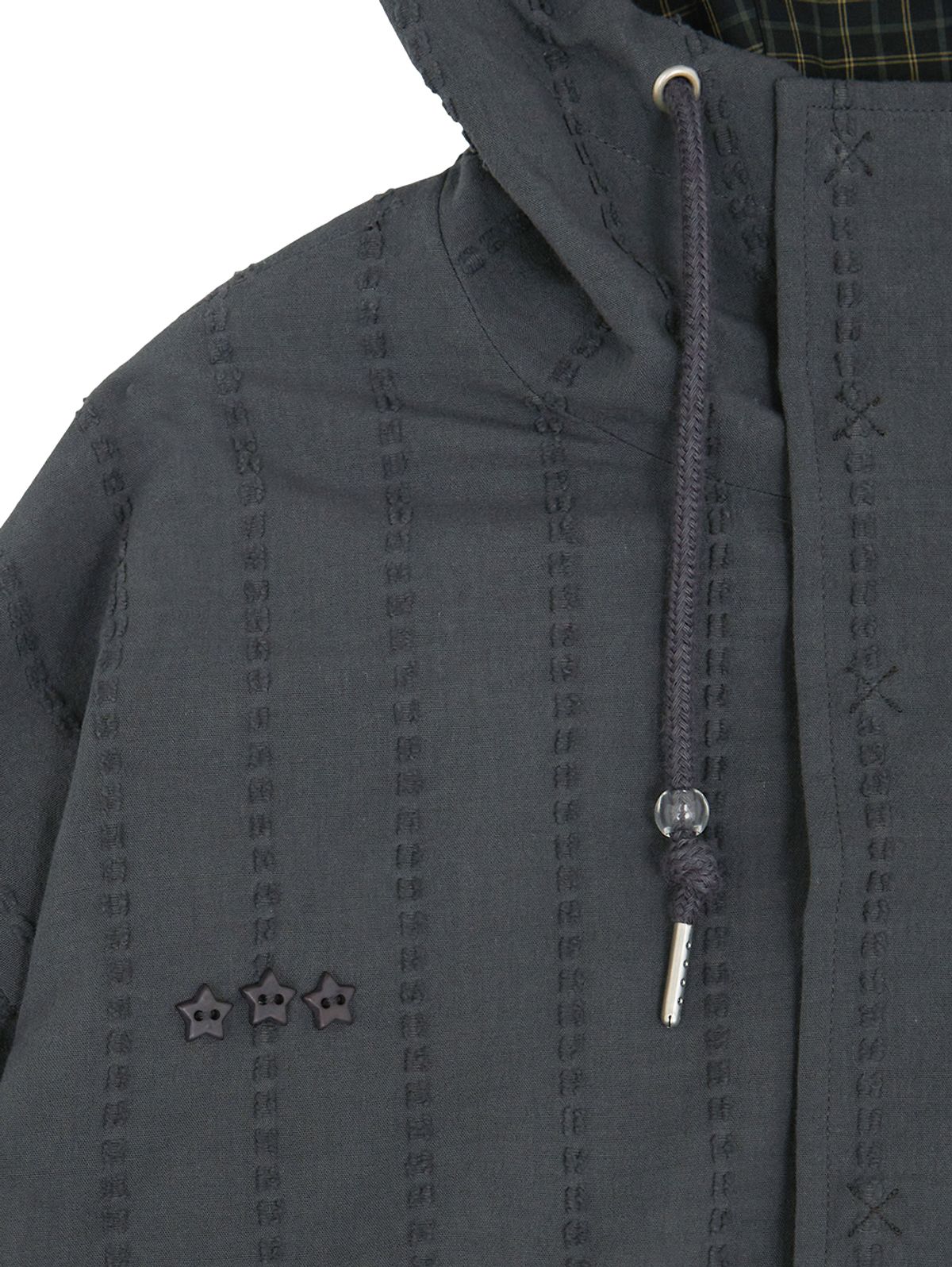 뚜오미오(TUOMIO) STAR BUTTON FIELD JACKET [CHARCOAL]