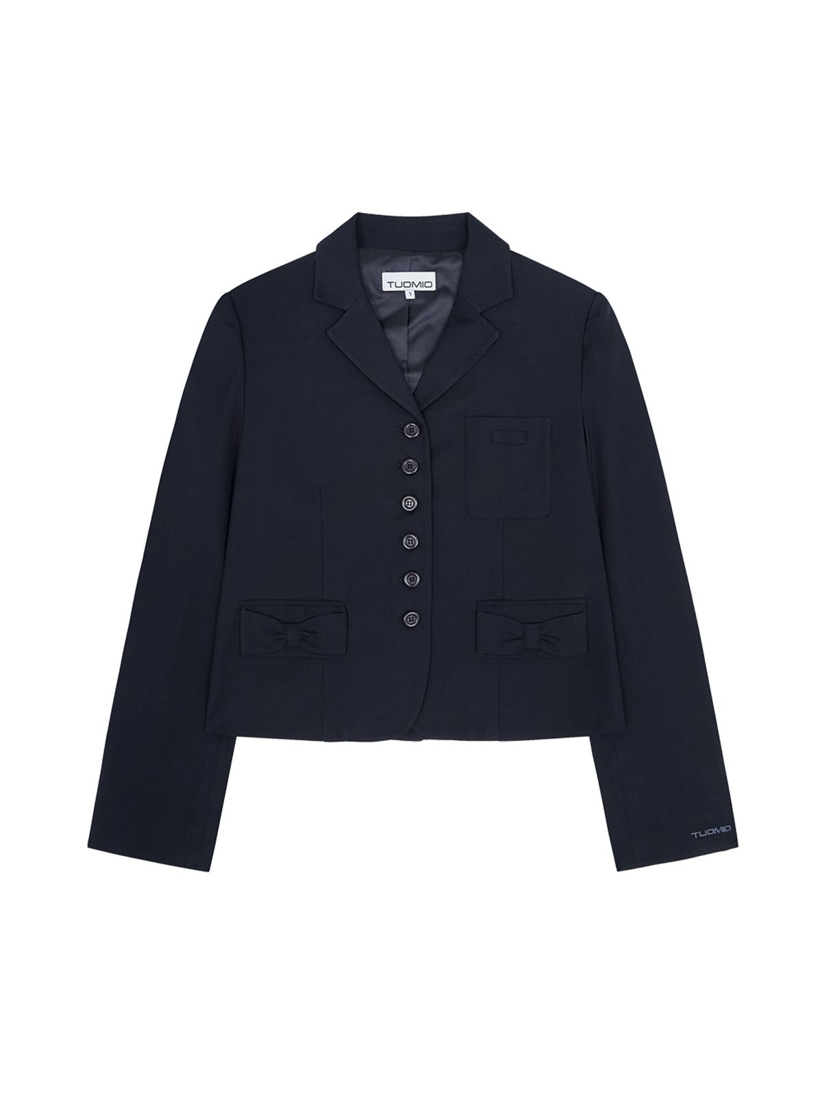 뚜오미오(TUOMIO) RIBBON PLEATED JACKET [NAVY]