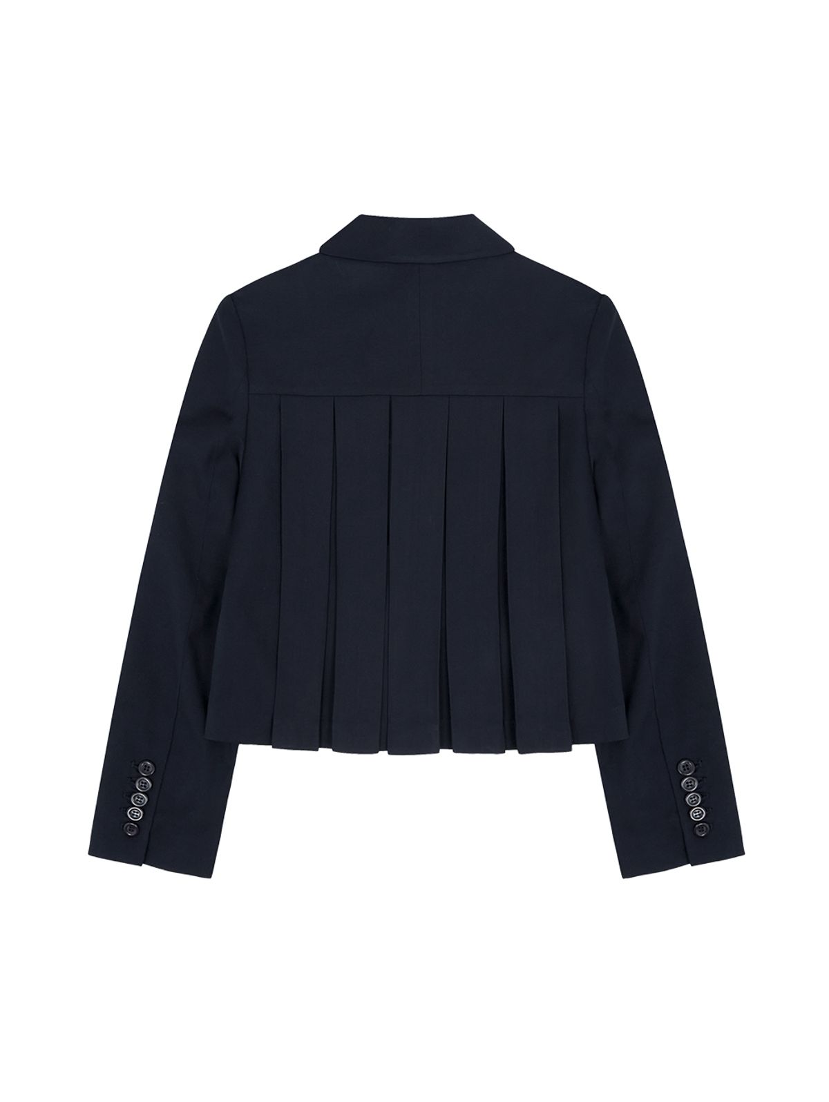 뚜오미오(TUOMIO) RIBBON PLEATED JACKET [NAVY]