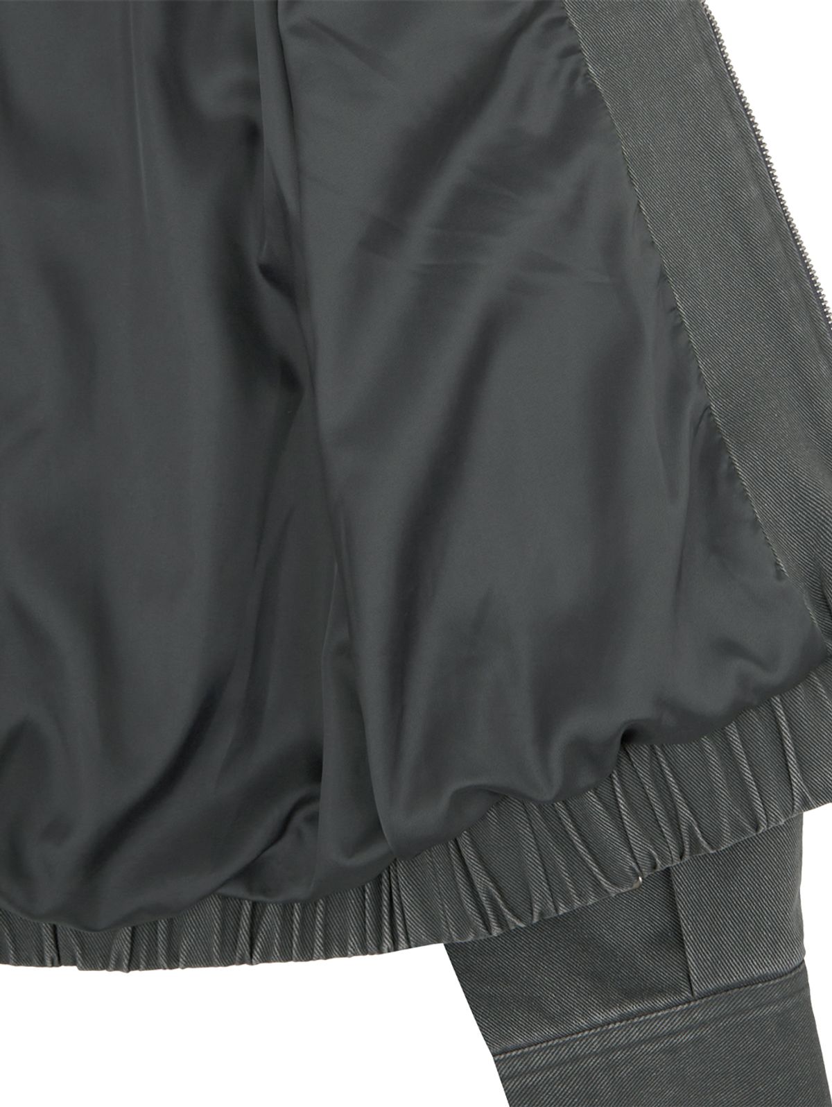 뚜오미오(TUOMIO) ROUND COLLAR WASHED BOMBER [CHARCOAL]