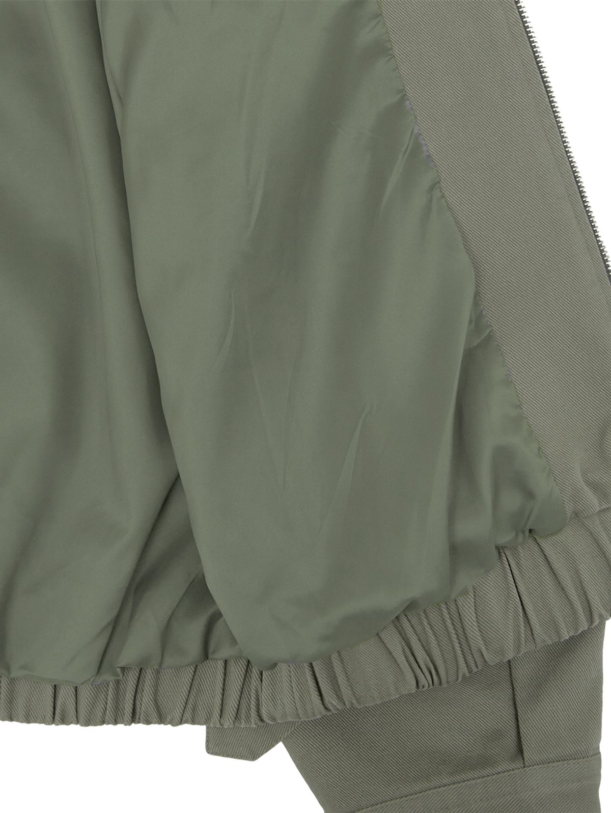 뚜오미오(TUOMIO) ROUND COLLAR WASHED BOMBER [LIGHT KHAKI]