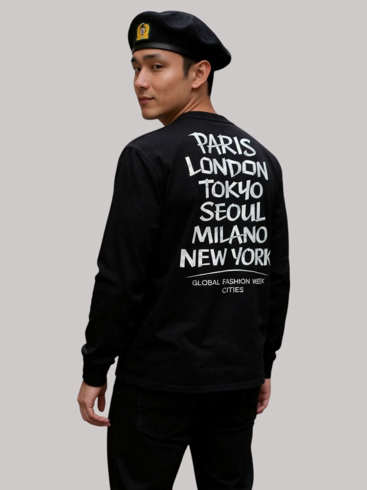 지블랙(ZBLACK) 아카이브 패션위크   롱슬리브(BLACK-WHITE PRINT)