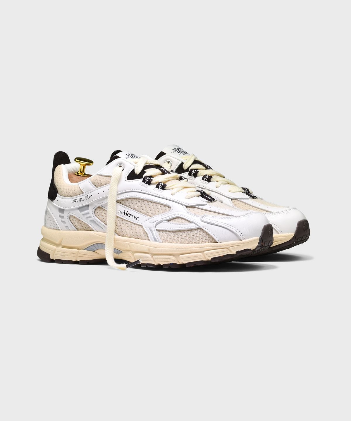 더 머서 브랜드(THE MERCER BRAND) (U) 더 리런 빈티지 나파 화이트/브라운 THE RE-RUN VINTAGE NAPPA WHITE/ BROWN