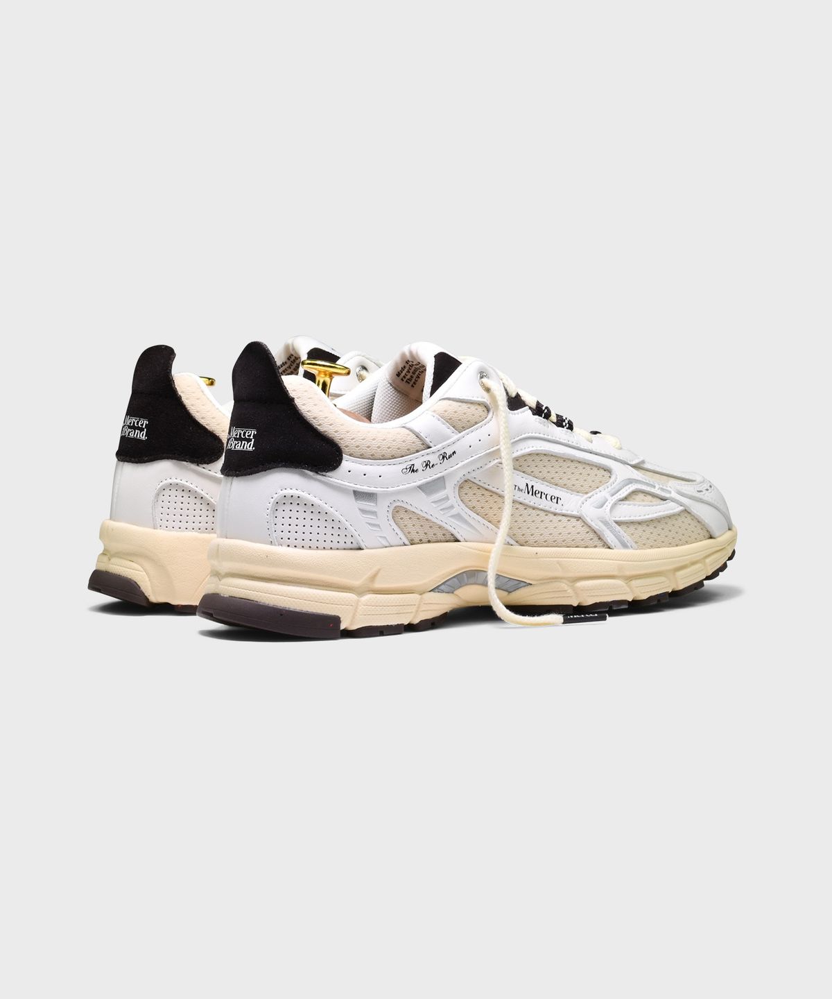 더 머서 브랜드(THE MERCER BRAND) (U) 더 리런 빈티지 나파 화이트/브라운 THE RE-RUN VINTAGE NAPPA WHITE/ BROWN