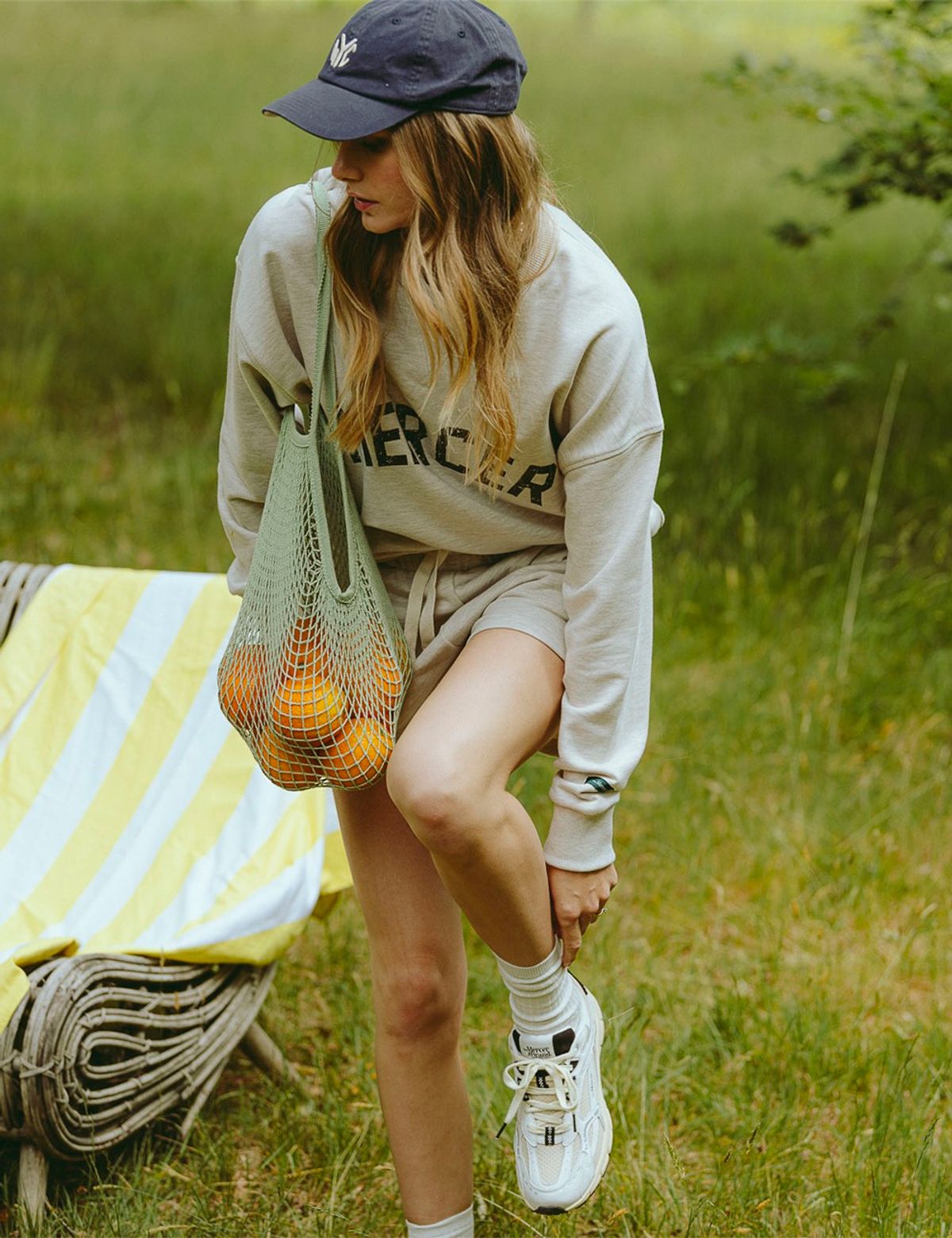 더 머서 브랜드(THE MERCER BRAND) (U) 더 리런 빈티지 나파 화이트/브라운 THE RE-RUN VINTAGE NAPPA WHITE/ BROWN