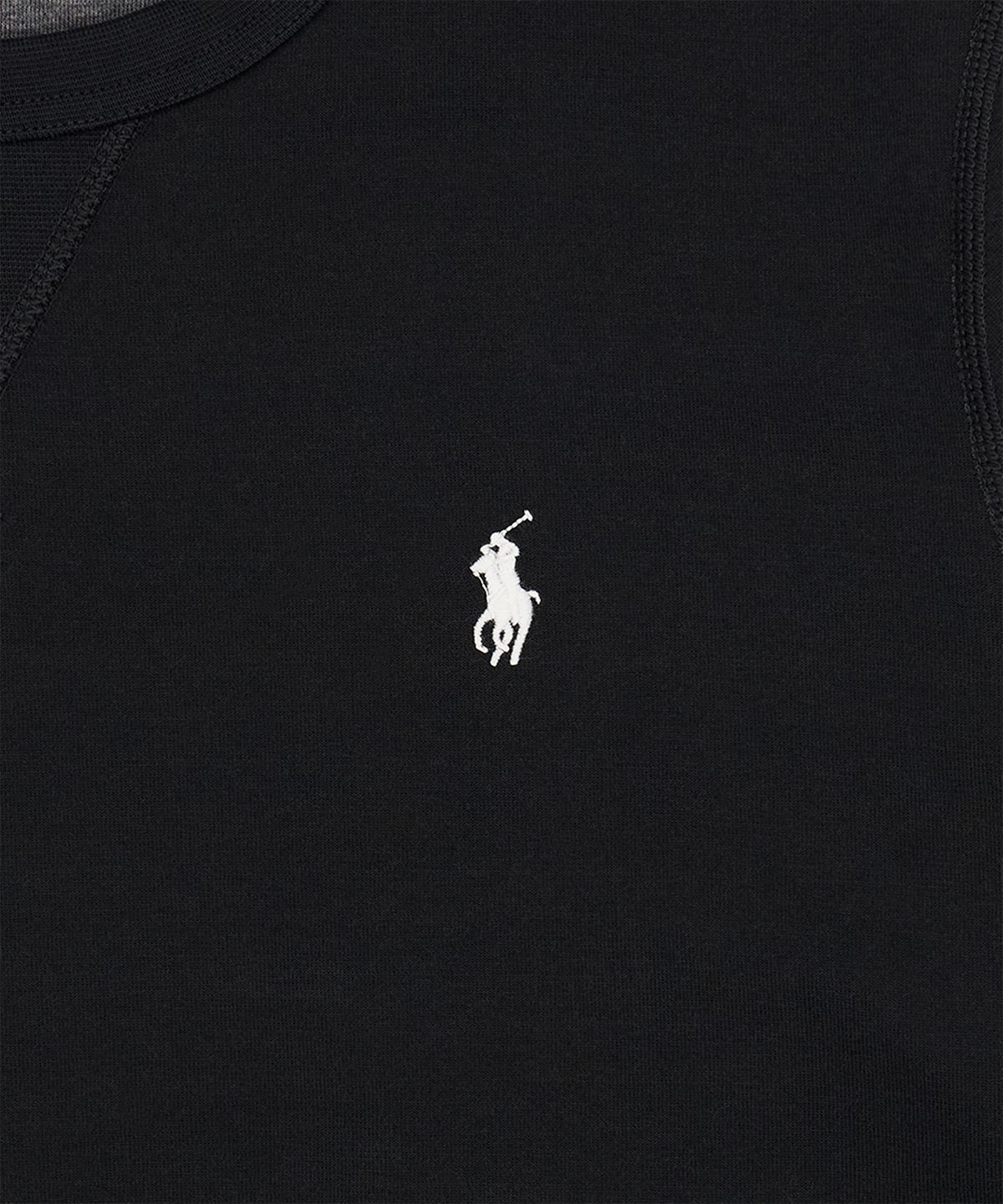 폴로 랄프 로렌(POLO RALPH LAUREN) 더블 니트 스웨트셔츠-블랙