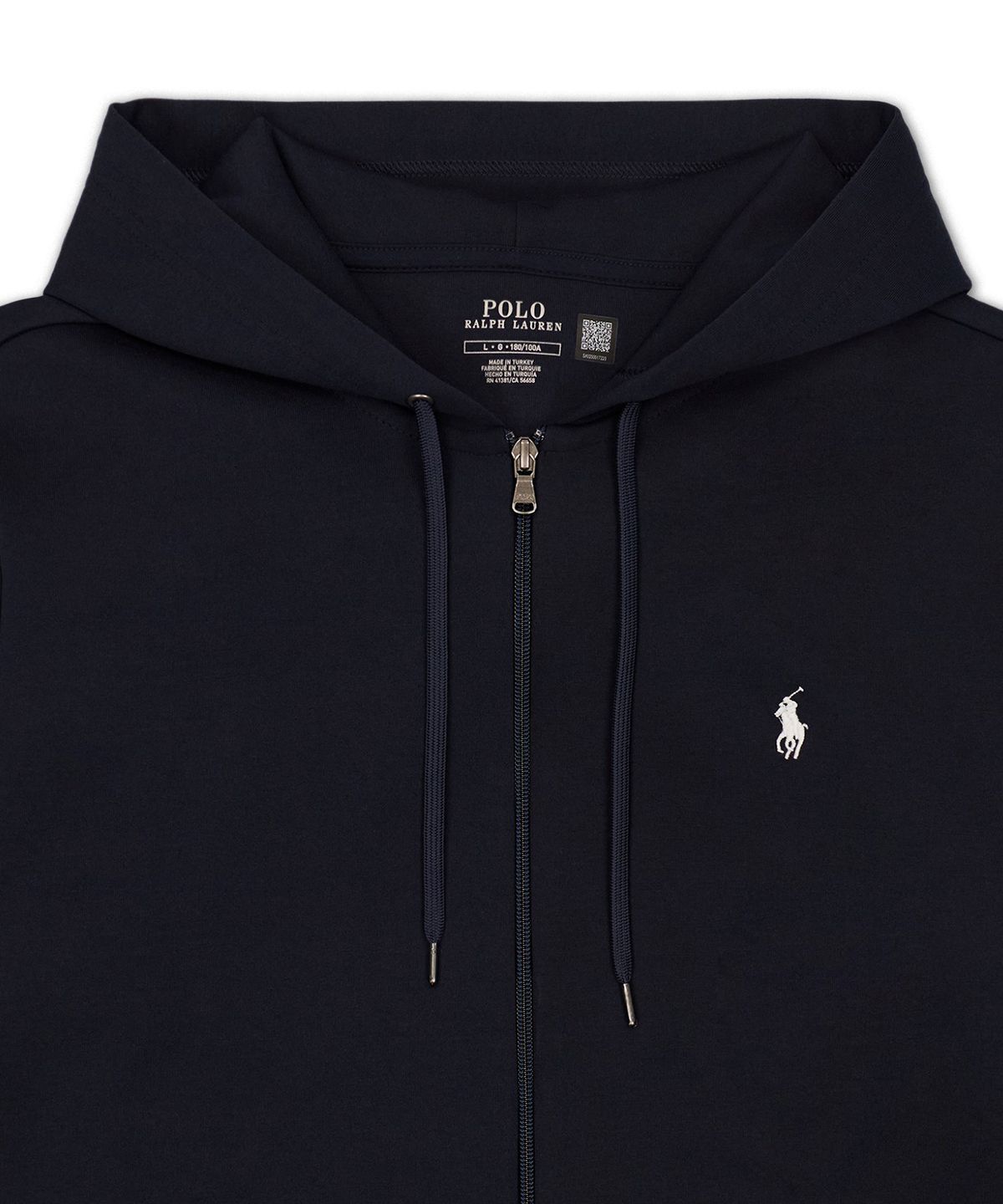 폴로 랄프 로렌(POLO RALPH LAUREN) 더블 니트 풀 지퍼 후디-네이비
