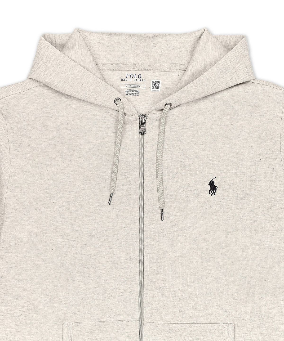 폴로 랄프 로렌(POLO RALPH LAUREN) 더블 니트 풀 지퍼 후디-그레이