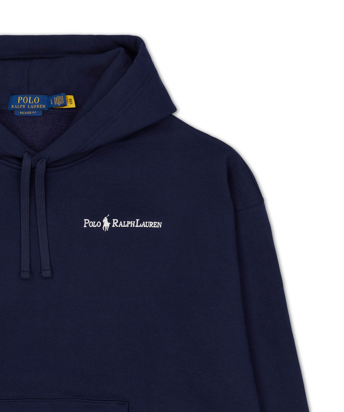 폴로 랄프 로렌(POLO RALPH LAUREN) 릴렉스핏 로고 플리스 후디-네이비