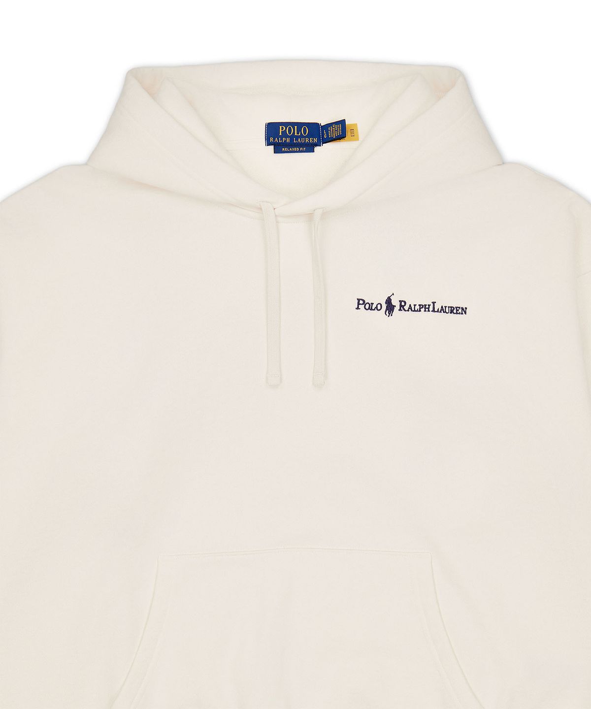 폴로 랄프 로렌(POLO RALPH LAUREN) 릴렉스핏 로고 플리스 후디-화이트