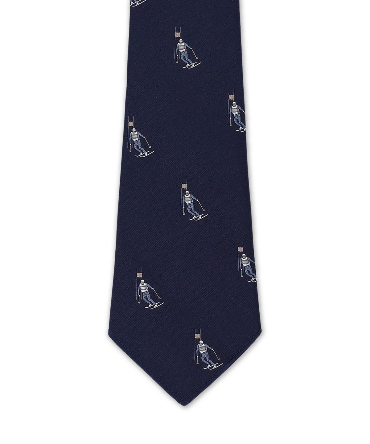 폴로 랄프 로렌(POLO RALPH LAUREN) 빈티지 스타일 스키어 실크 타이-네이비