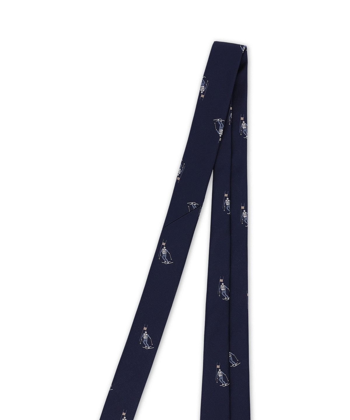폴로 랄프 로렌(POLO RALPH LAUREN) 빈티지 스타일 스키어 실크 타이-네이비