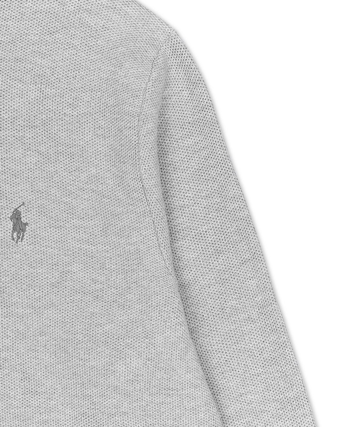 폴로 랄프 로렌(POLO RALPH LAUREN) 텍스처 코튼 크루넥 스웨터-그레이
