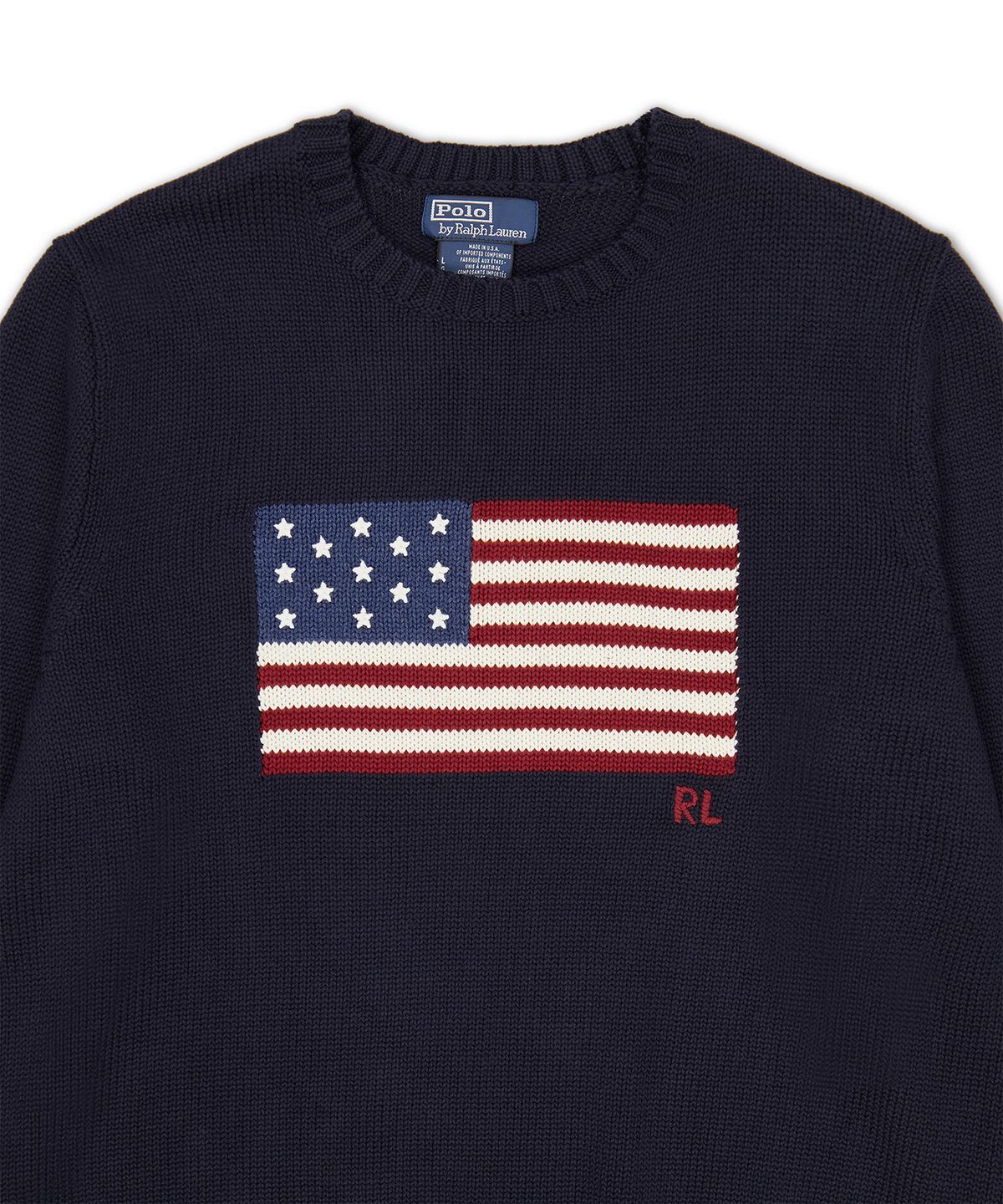 폴로 랄프 로렌(POLO RALPH LAUREN) 아이코닉 플래그 스웨터-블루