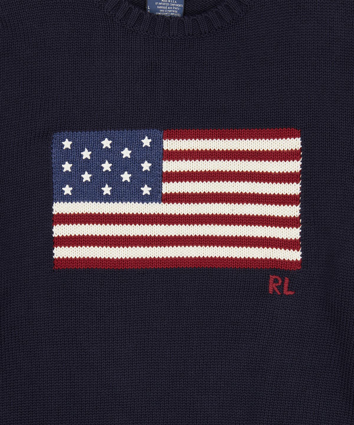 폴로 랄프 로렌(POLO RALPH LAUREN) 아이코닉 플래그 스웨터-블루