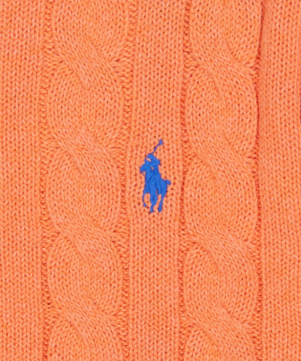 폴로 랄프 로렌(POLO RALPH LAUREN) 케이블 니트 코튼 스웨터-오렌지