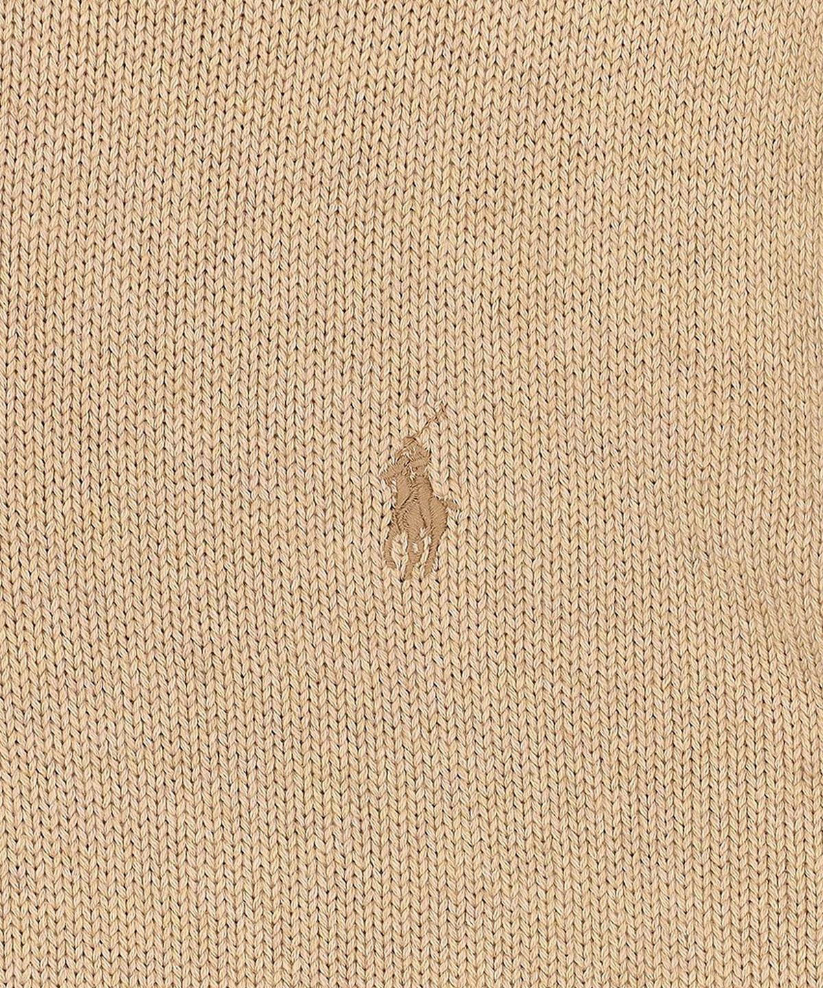 폴로 랄프 로렌(POLO RALPH LAUREN) 코튼 쿼터 지퍼 스웨터-브라운