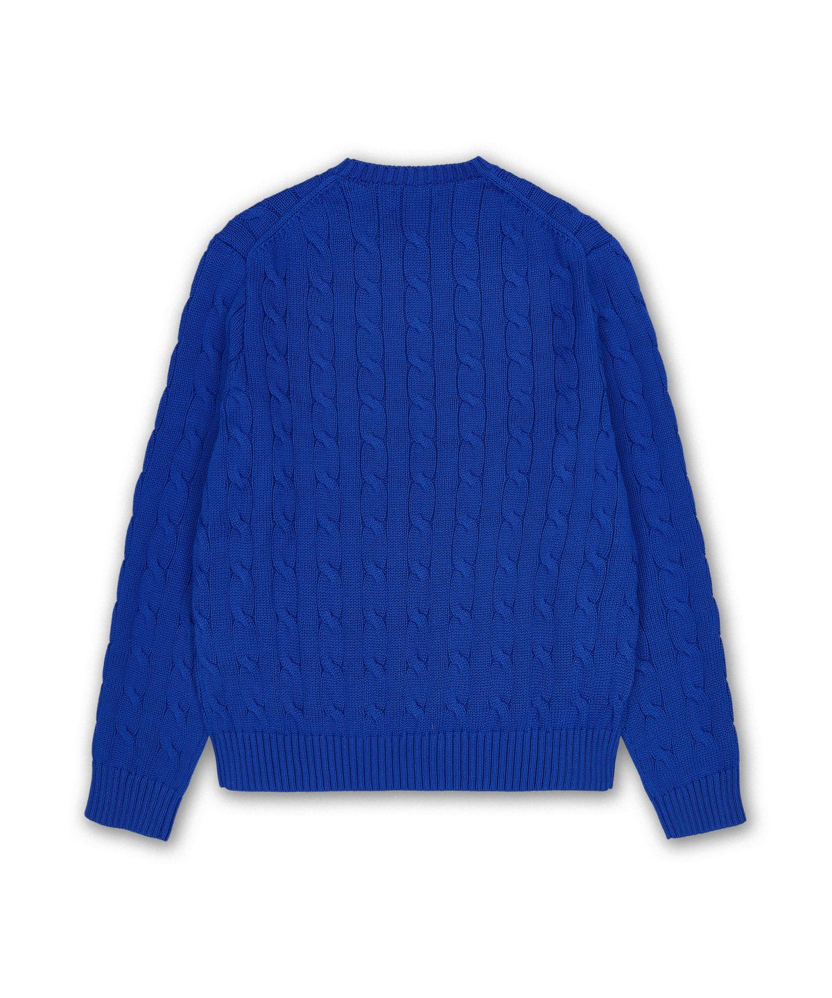 폴로 랄프 로렌(POLO RALPH LAUREN) 아이코닉 케이블 니트 플래그 스웨터-블루