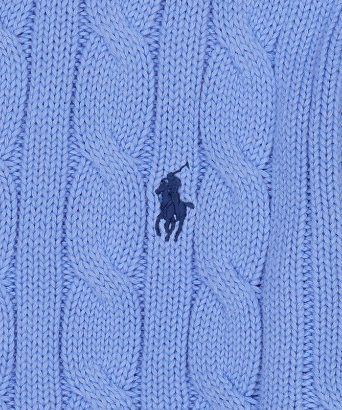 폴로 랄프 로렌(POLO RALPH LAUREN) 케이블 니트 코튼 크루넥 카디건-블루