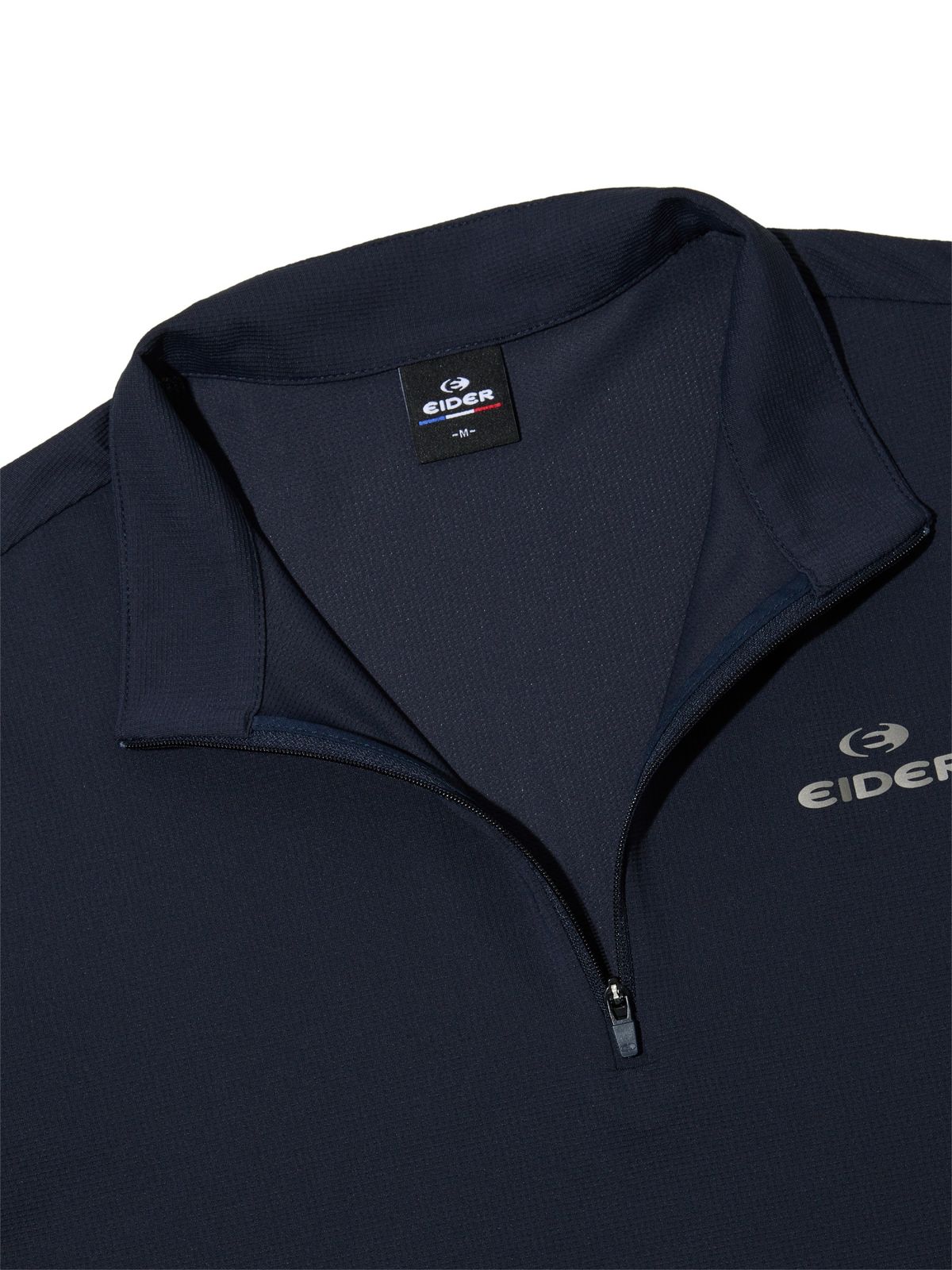 아이더(EIDER) POP 하이브리드 남성 냉감 긴팔 짚업 티셔츠_Dark Navy