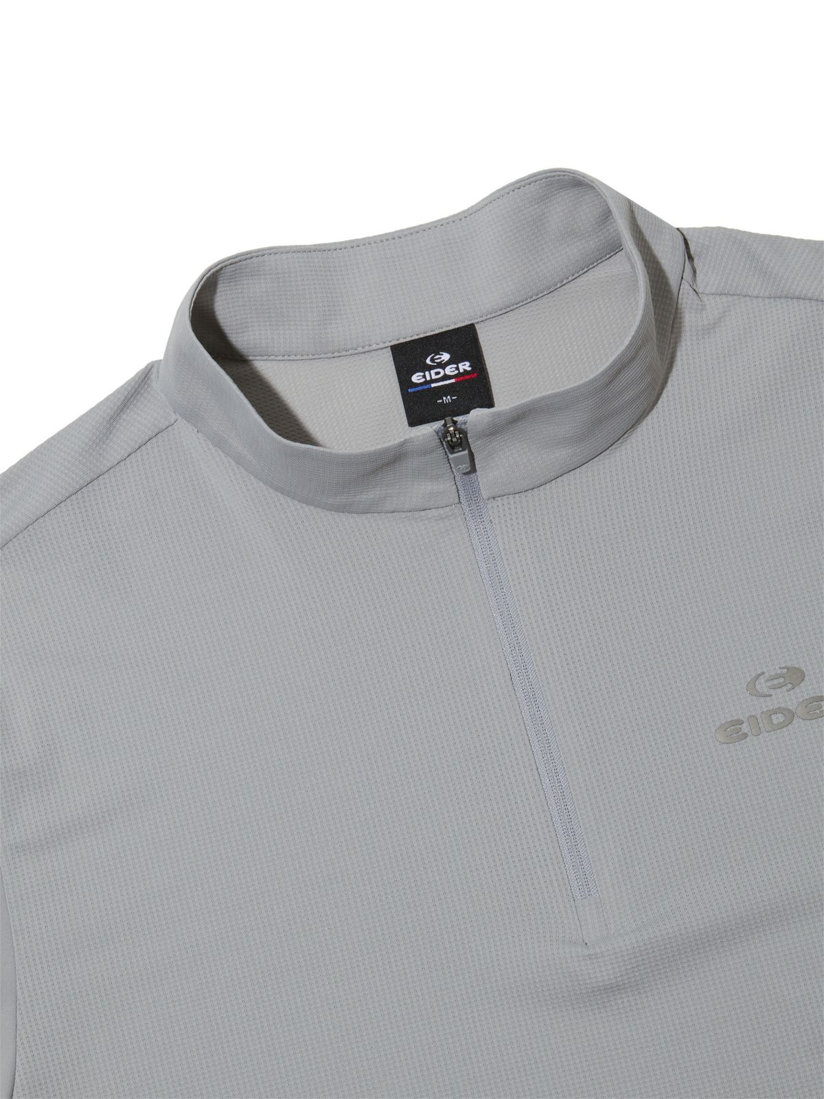 아이더(EIDER) POP 하이브리드 남성 냉감 긴팔 짚업 티셔츠_COOL GREY