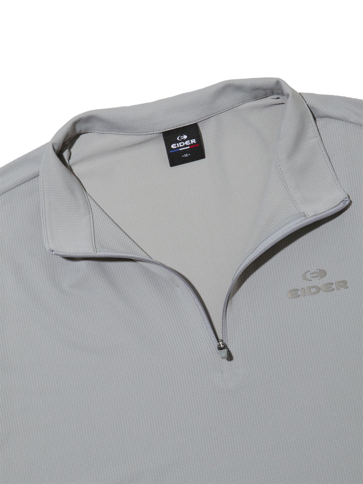 아이더(EIDER) POP 하이브리드 남성 냉감 긴팔 짚업 티셔츠_COOL GREY