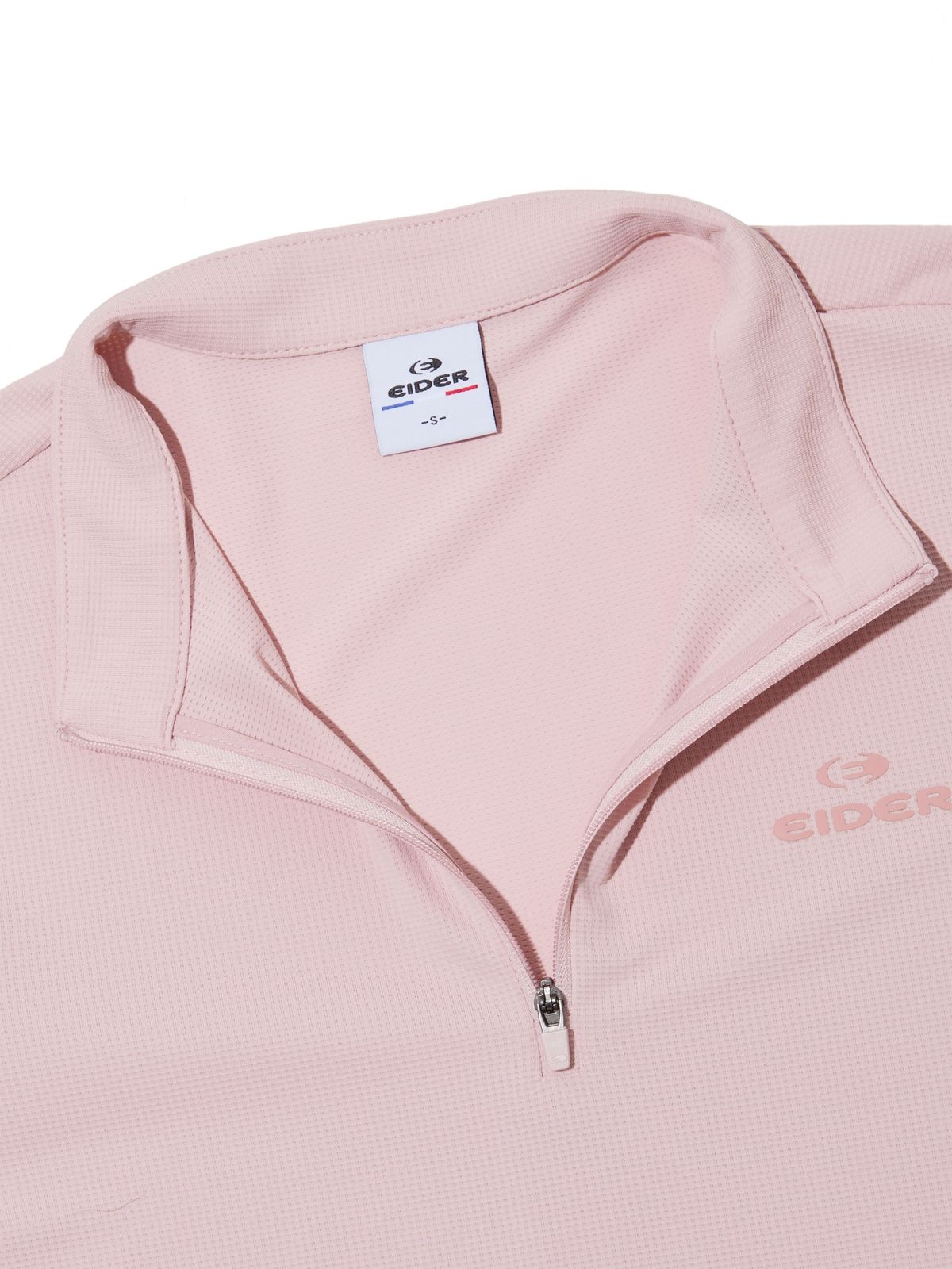 아이더(EIDER) POP 하이브리드 여성 냉감 긴팔 짚업 티셔츠_P.PINK