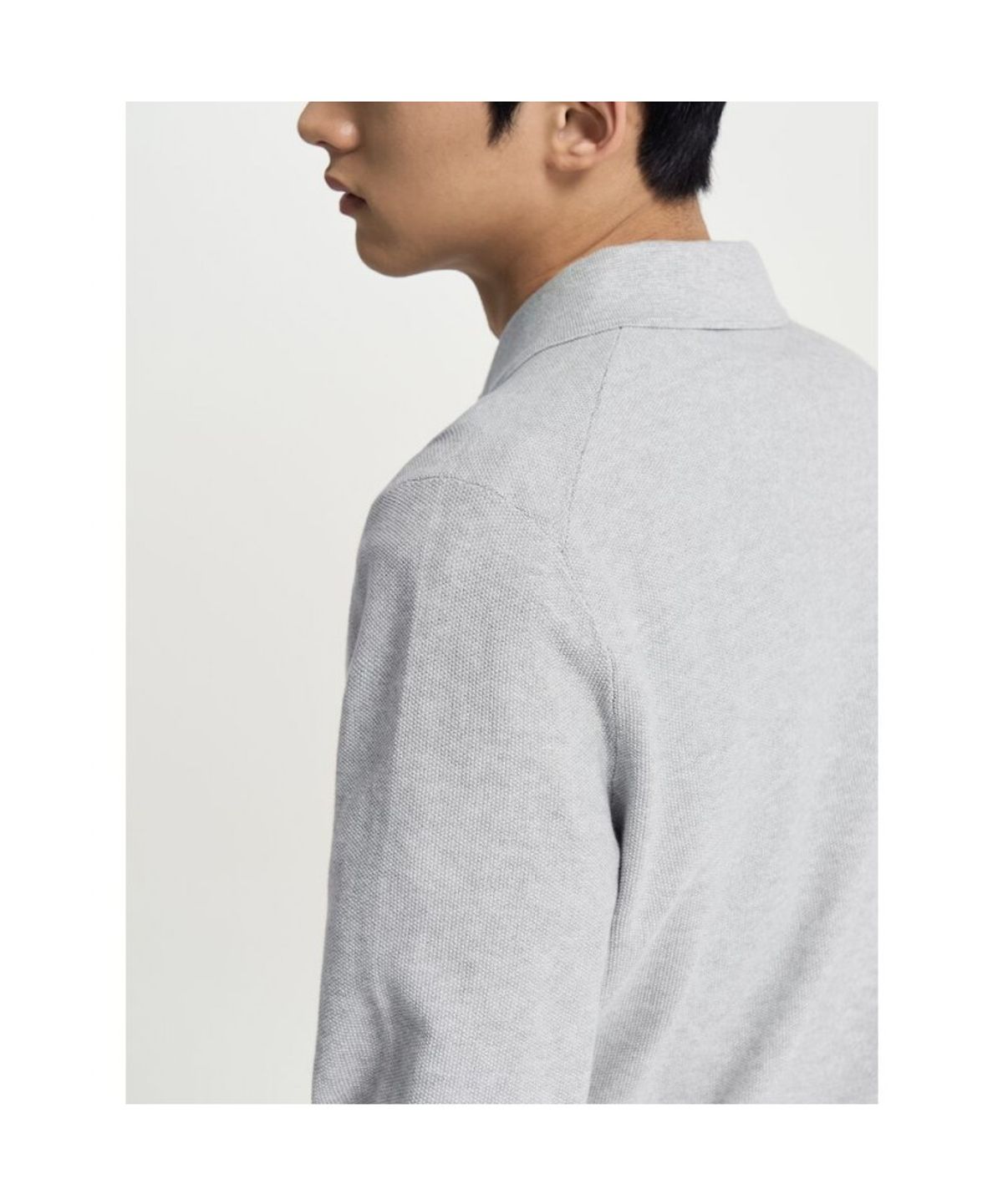 빈폴 멘(BEANPOLE MEN) 코튼 베이직 칼라넥 니트  그레이