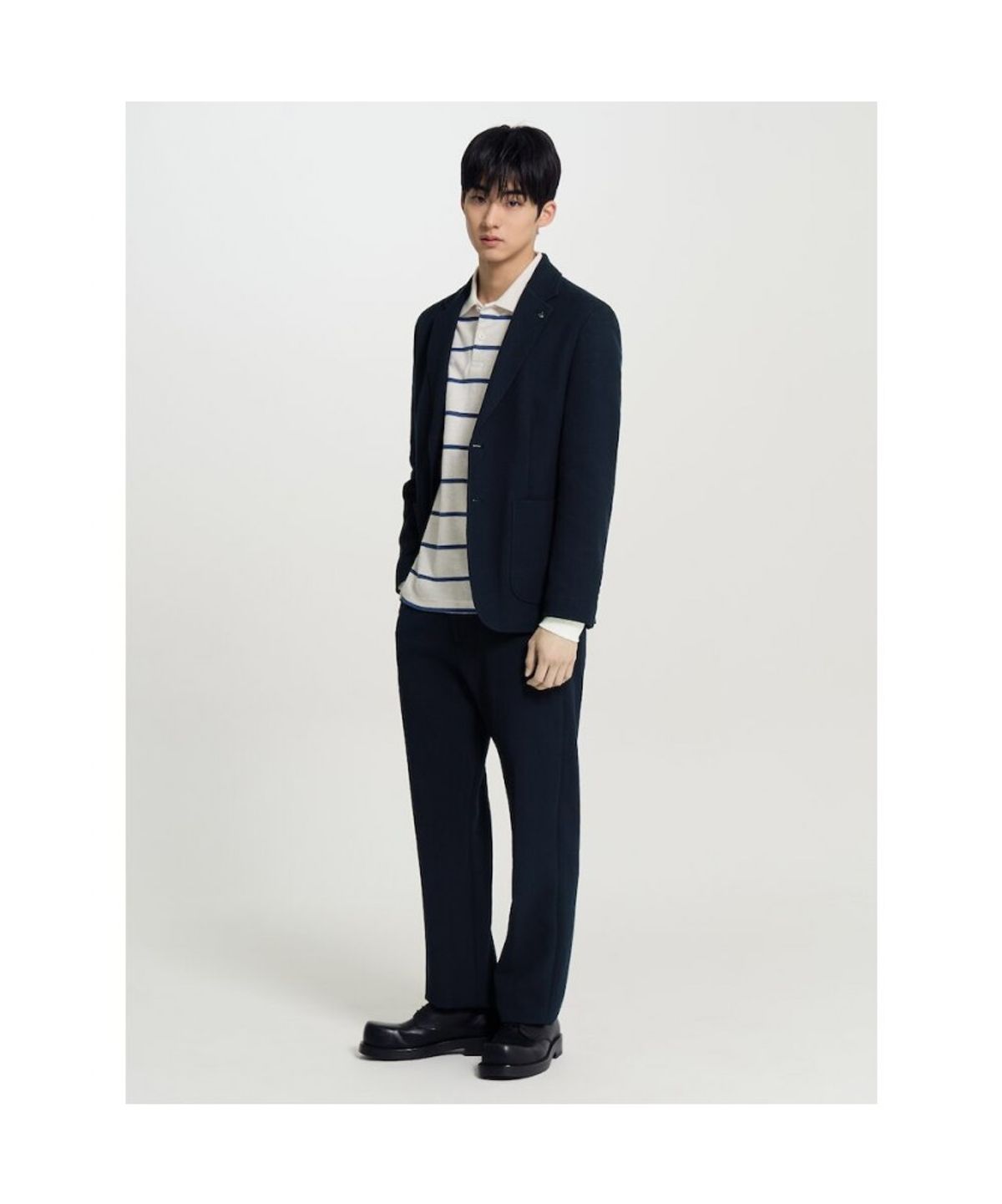 빈폴 멘(BEANPOLE MEN) 프리미엄 저지 솔리드 재킷  네이비