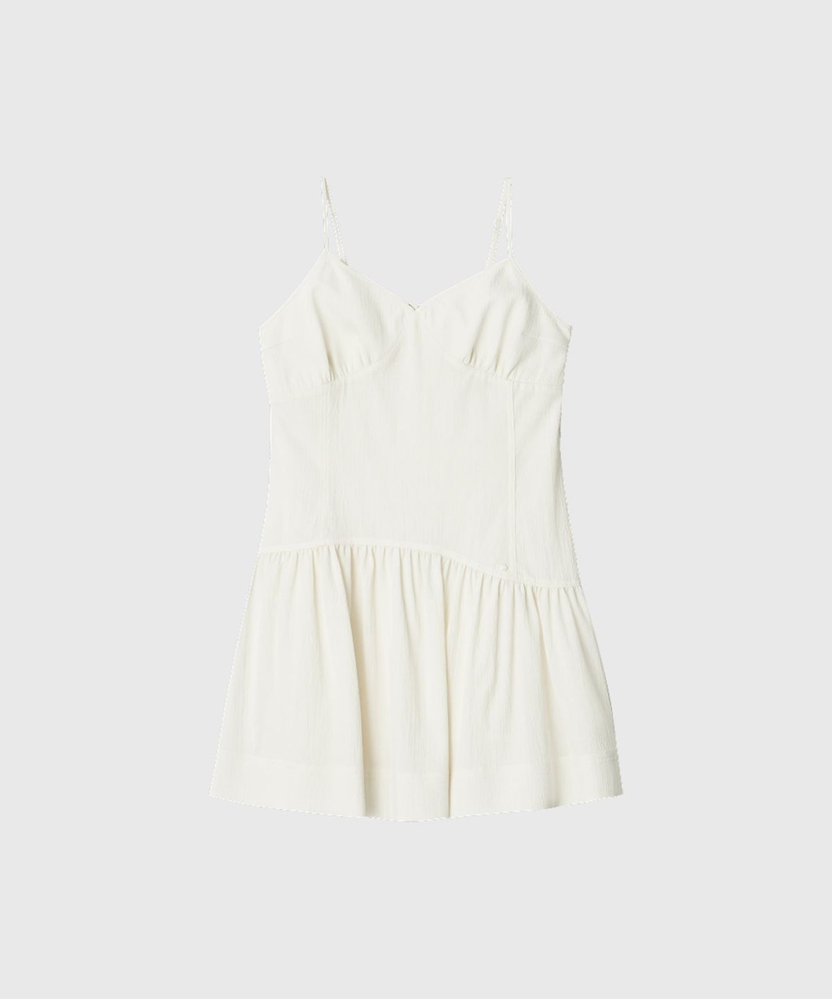 룩캐스트(LOOKAST) 루루 셔링 슬리브리스 드레스_아이보리 / LULU SHIRRING SLEEVELESS DRESS_IVORY