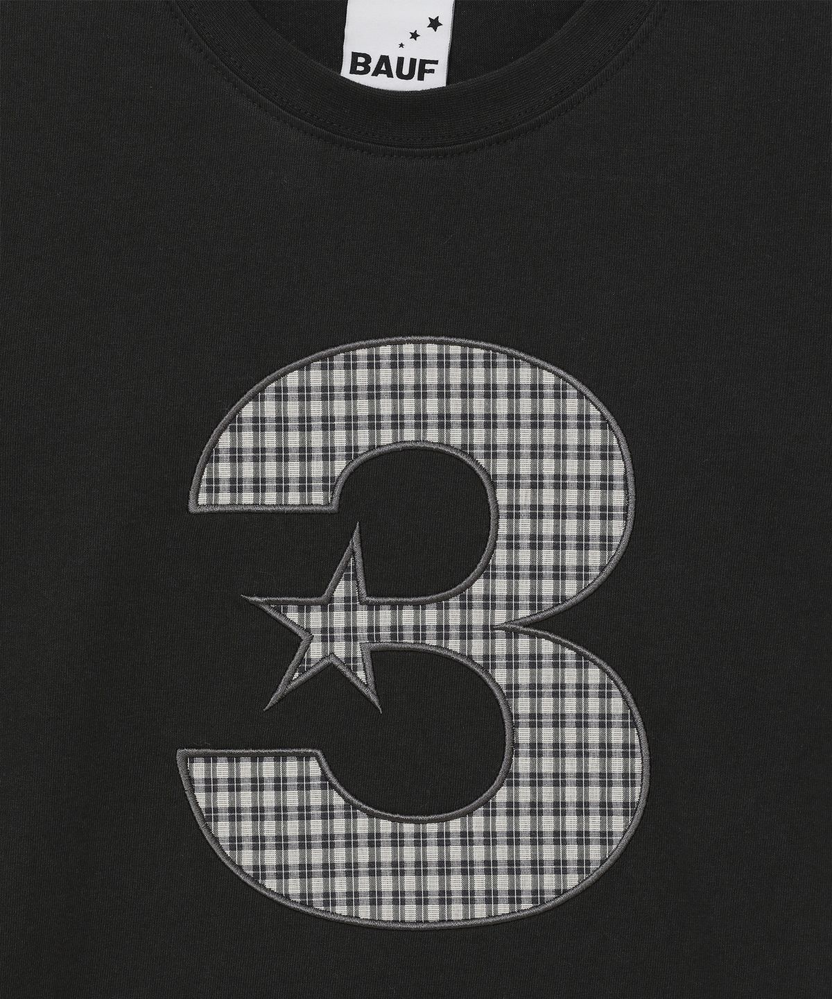 바우프(BAUF) 3 logo 슬림핏 롱슬리브 [차콜]