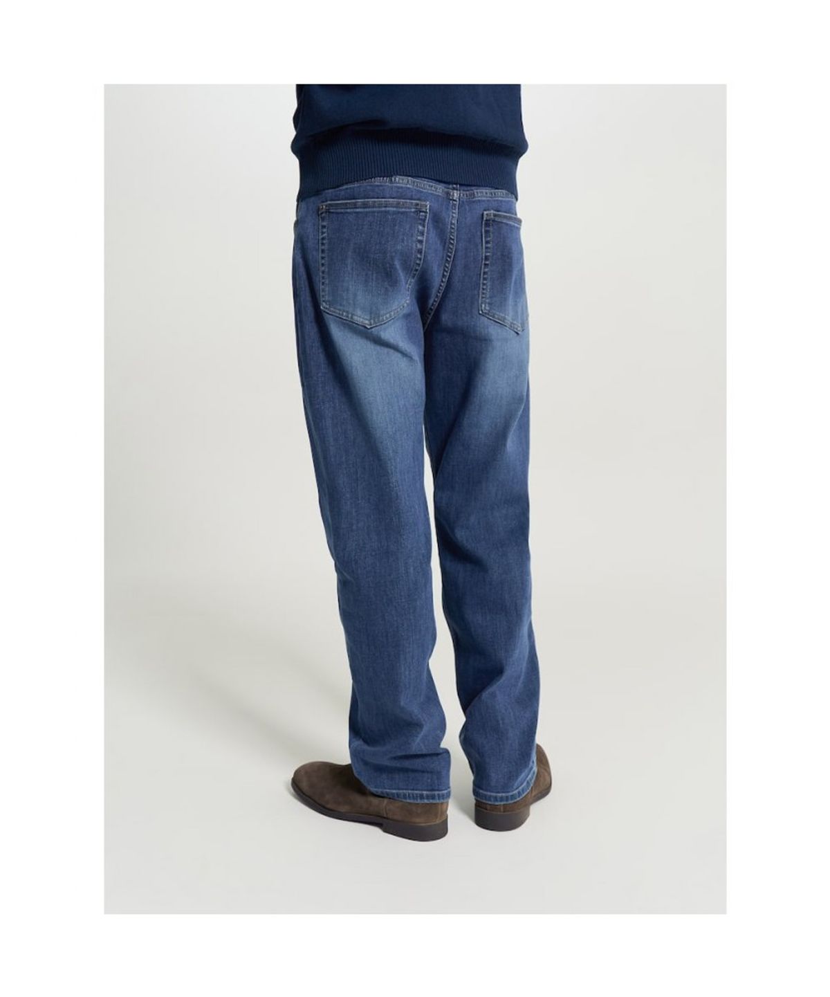 빈폴 멘(BEANPOLE MEN) 컴포트핏 저지 데님 팬츠  블루